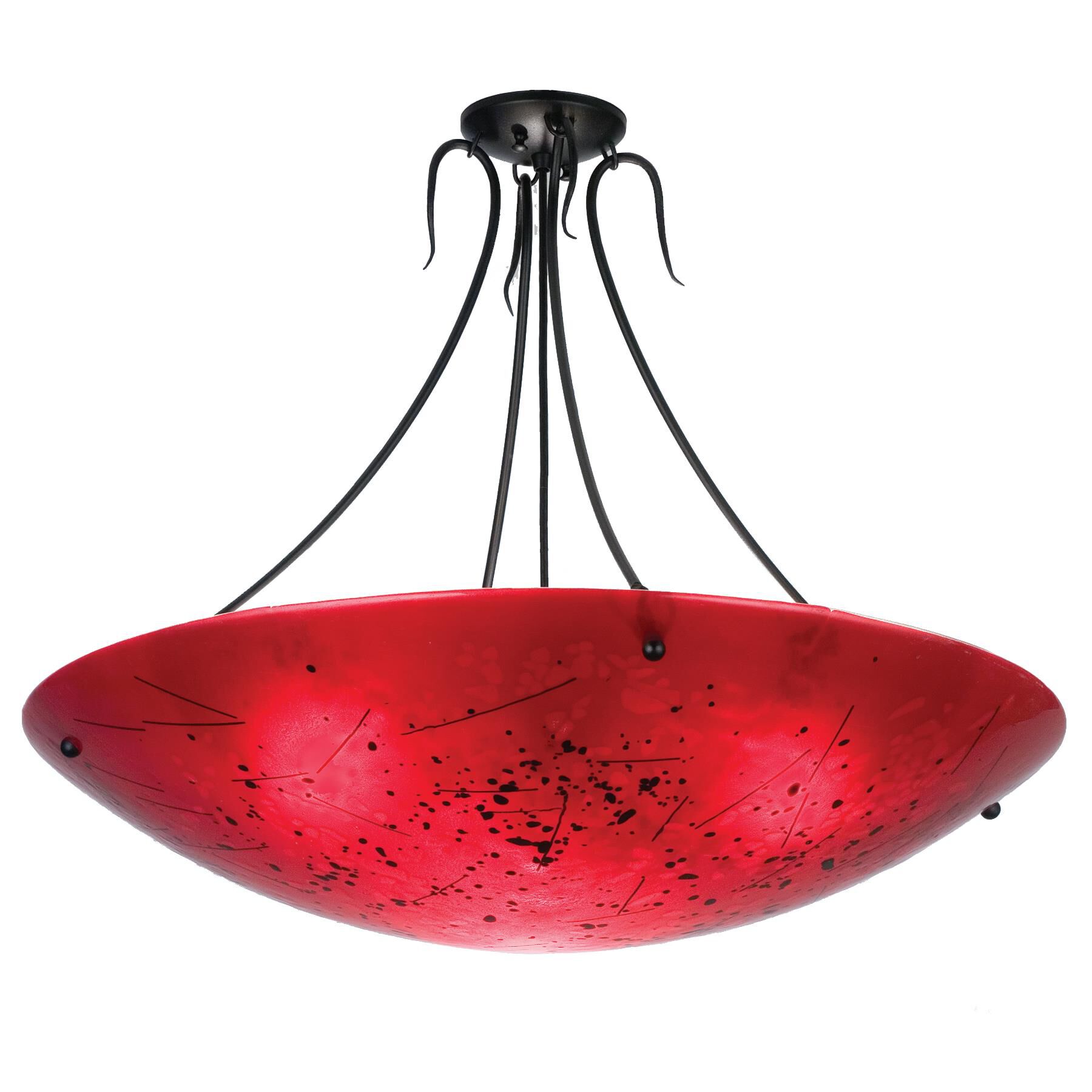 Luce Rossa 30 Inch 3 Light Semi Flush Mount by Meyda Lighting