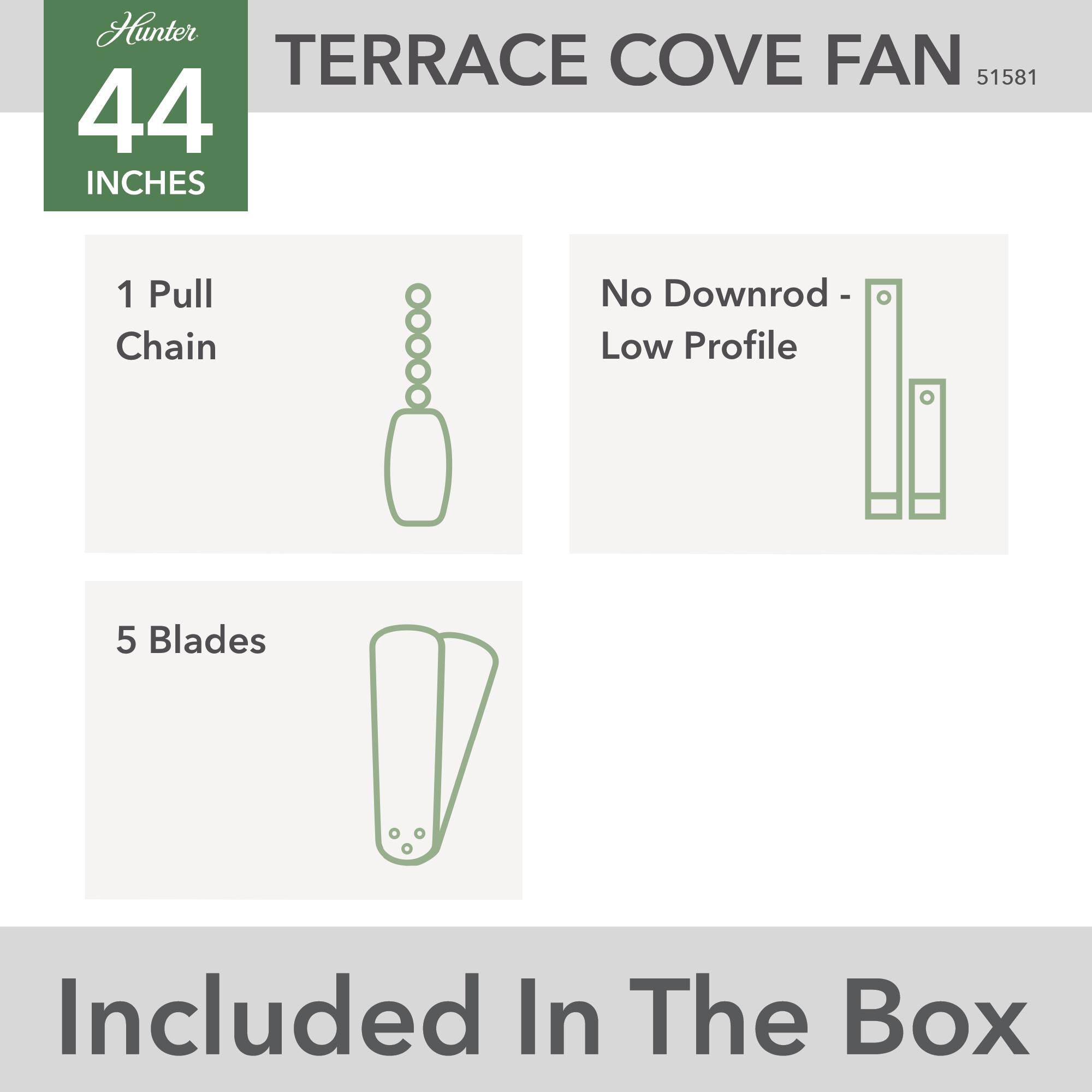 Terrace Cove 44 Inch Ceiling Fan by Hunter Fan