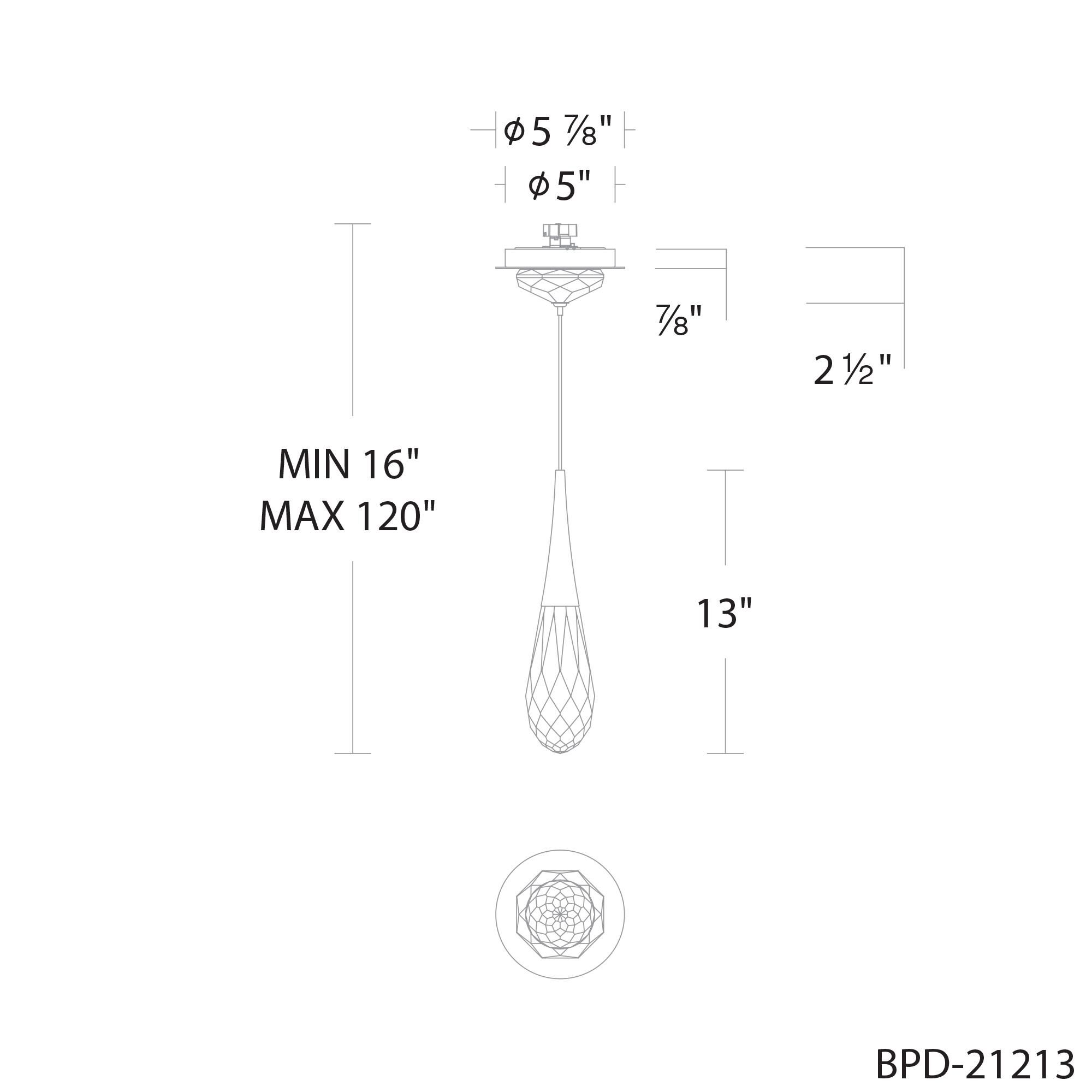 Schonbek Beyond Hibiscus 3 Inch LED Mini Pendant