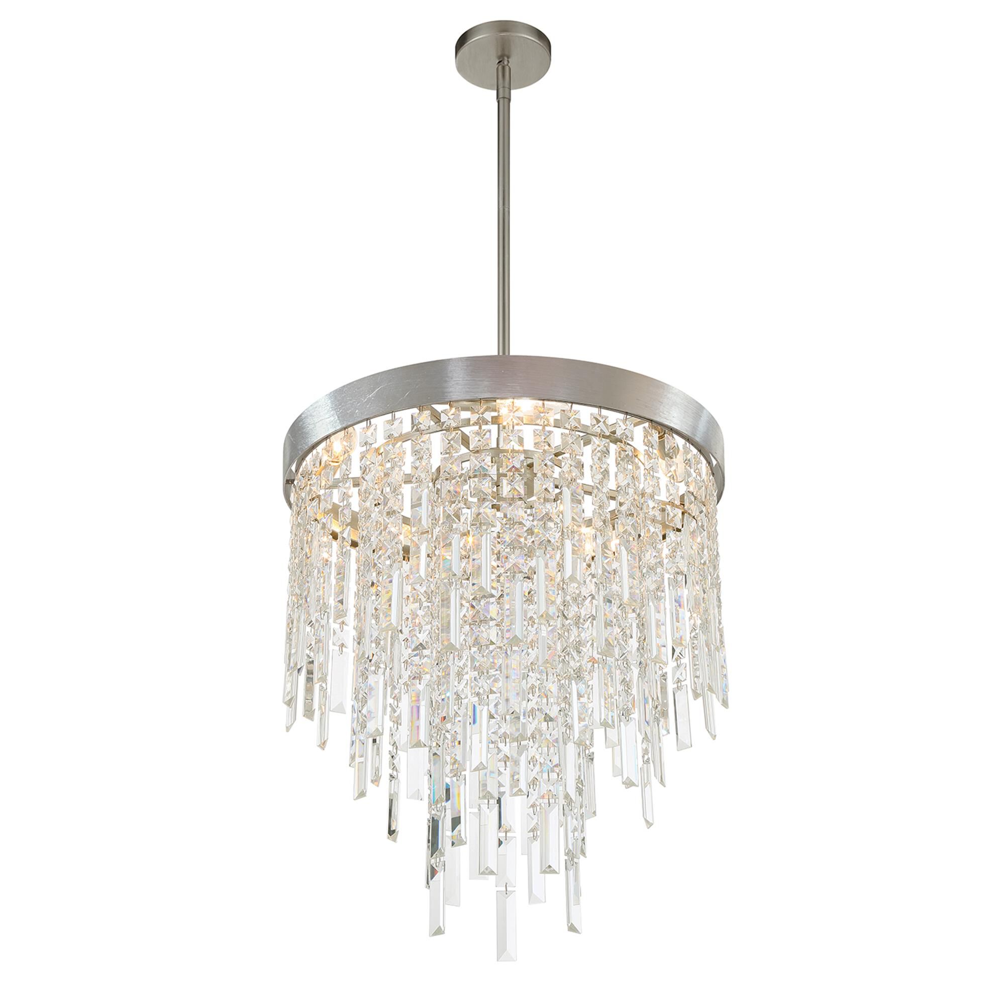 Shown in Antique Silver finish and Hand Cut crystal