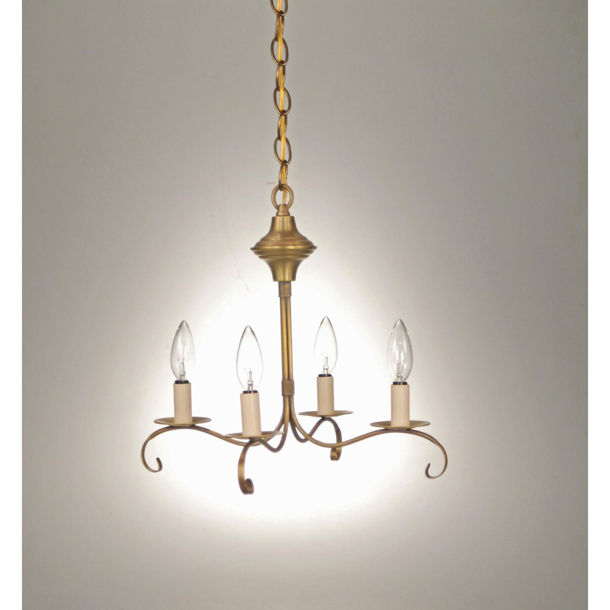 16 Inch 4 Light Mini Chandelier by Northeast Lantern