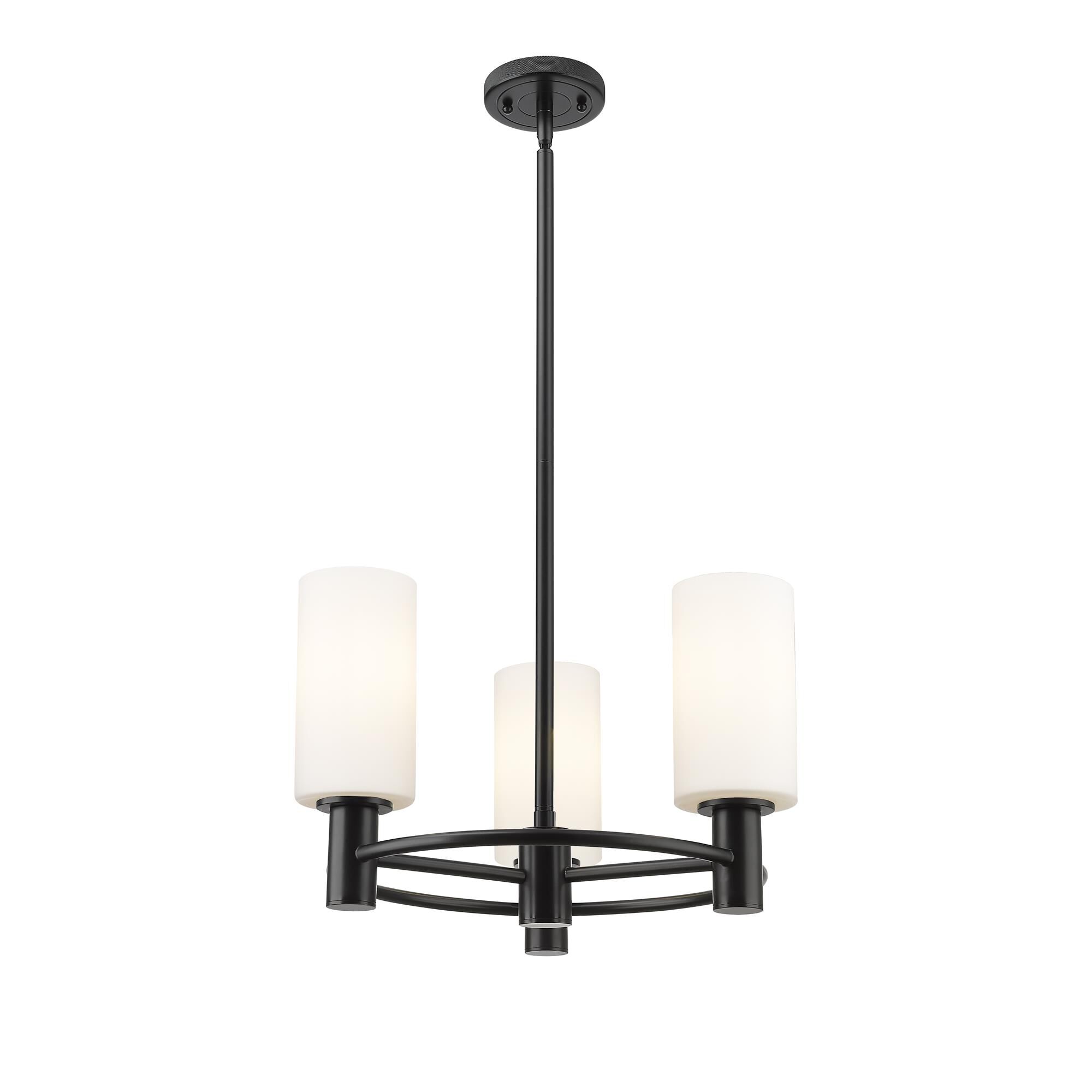 Shown in Matte Black finish and Matte White glass and Matte White Glass shade