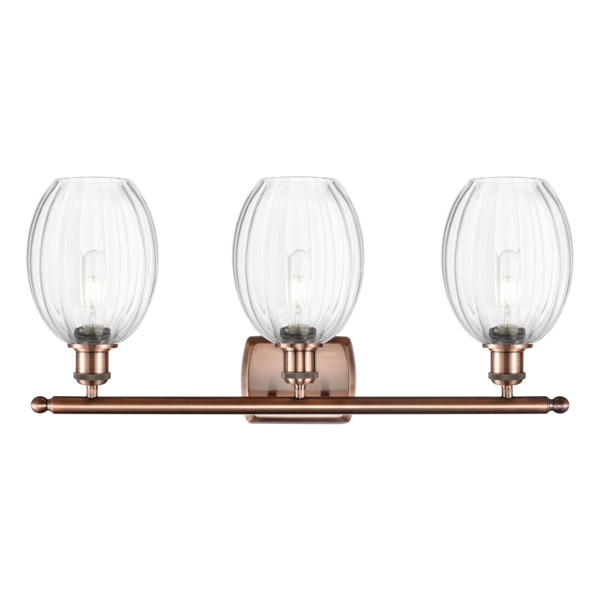 Shown in Antique Copper finish and Clear glass