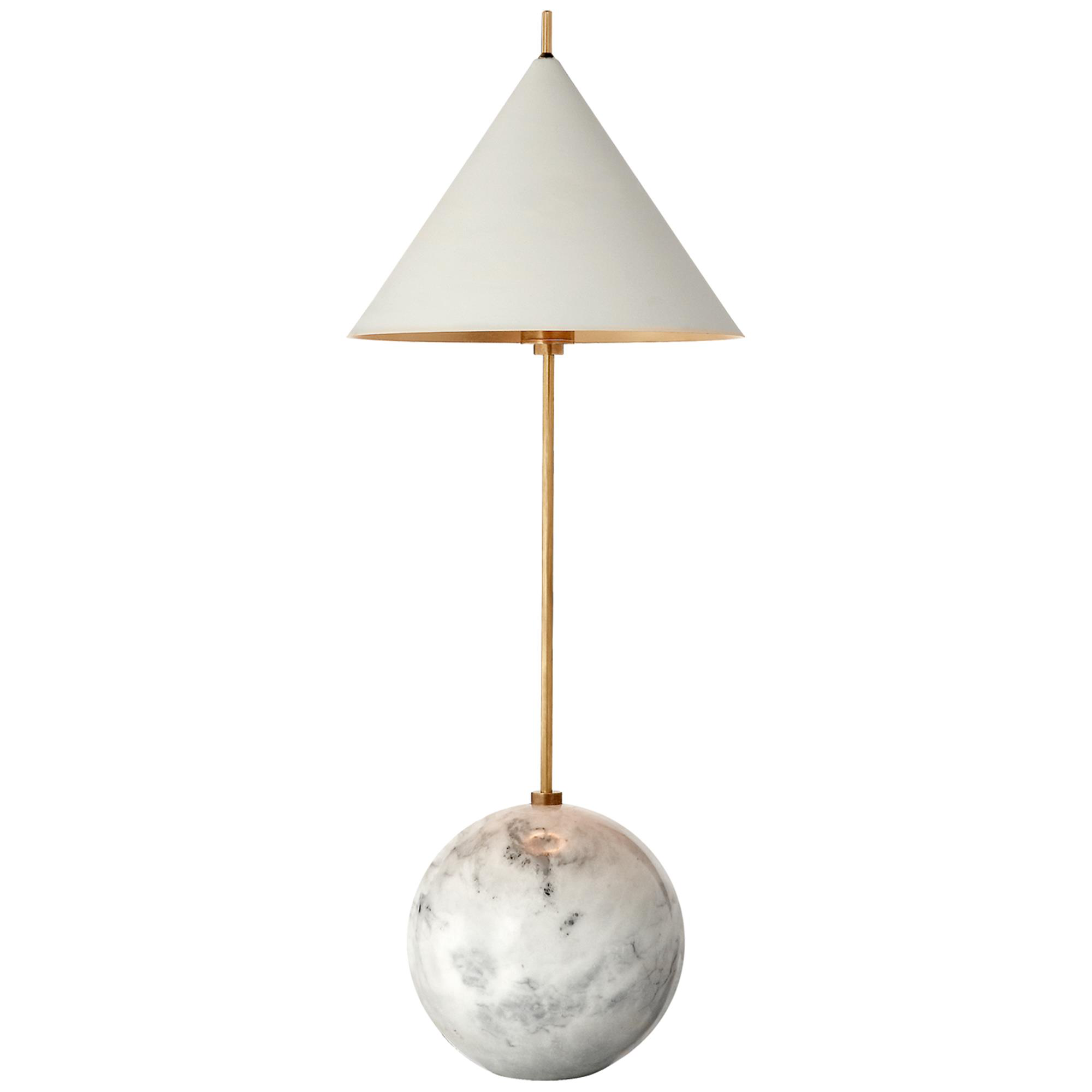 Shown in Antique-Burnished Brass finish and White shade
