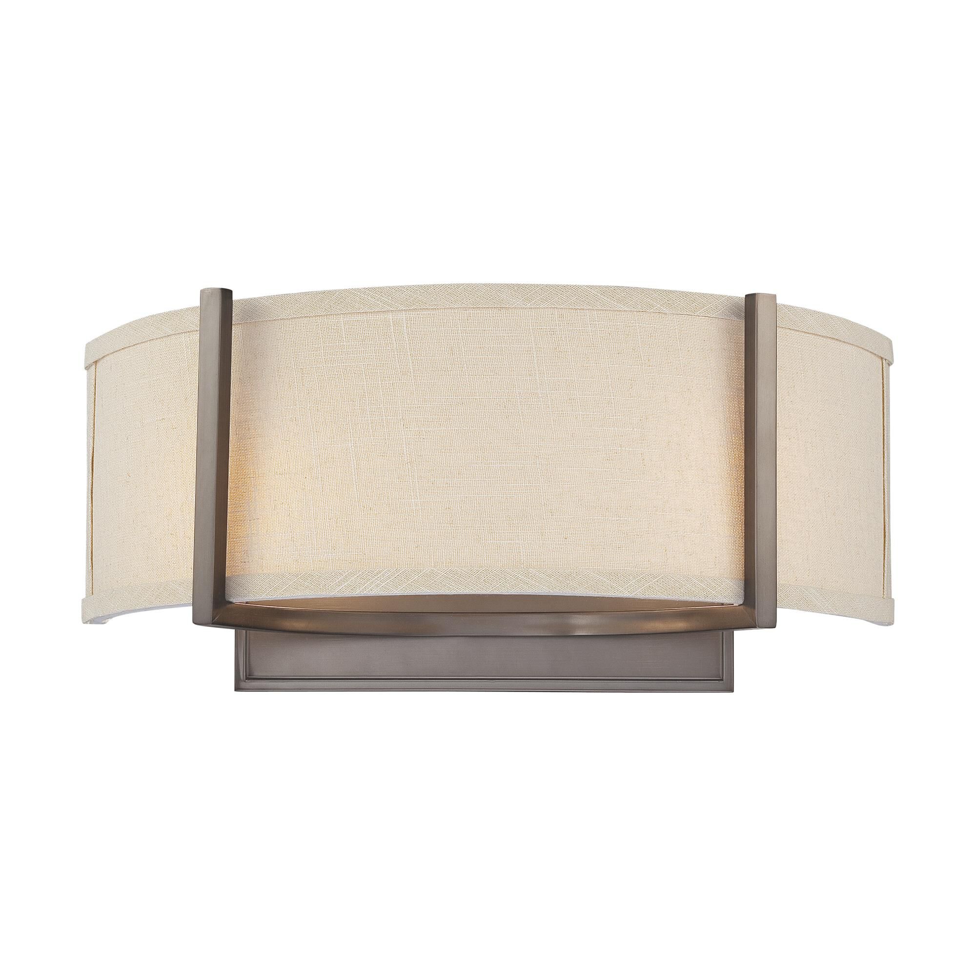 Shown in Hazel Bronze finish and Khaki Fabric shade