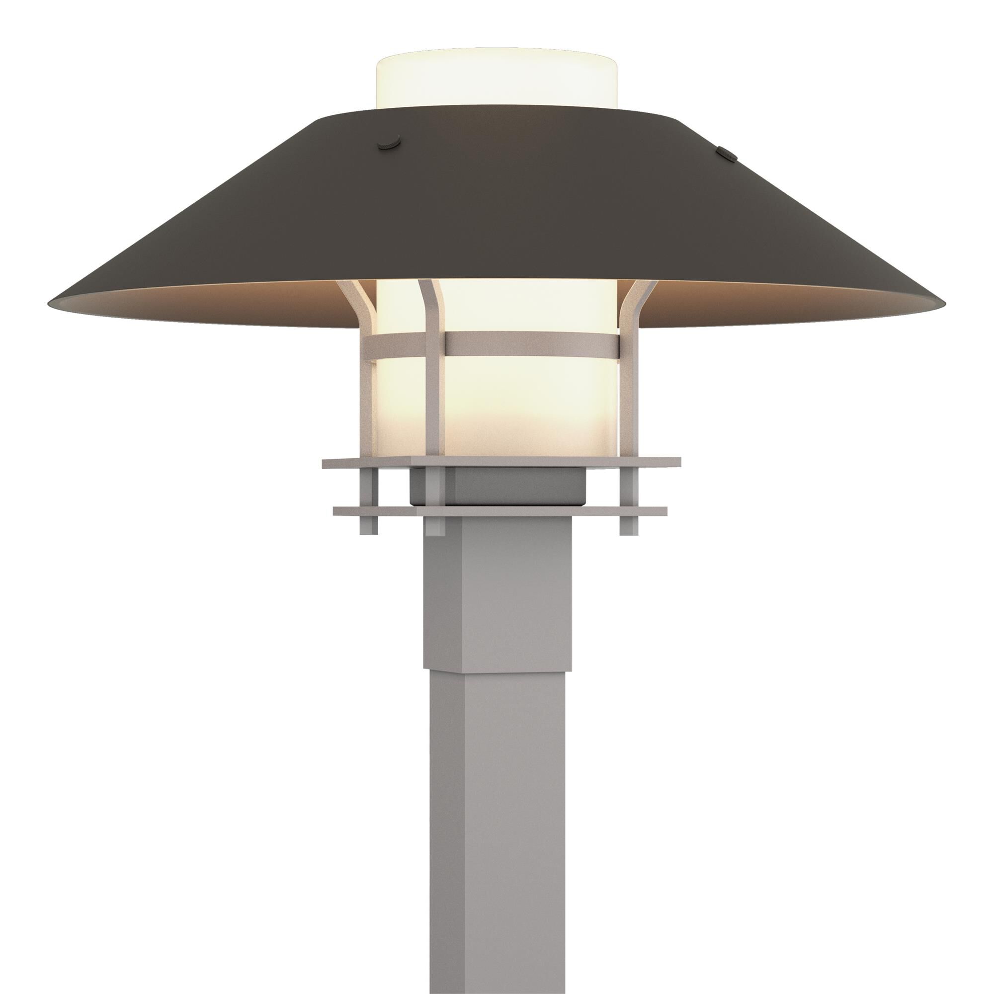 Shown in Coastal Burnished Steel finish and Opal glass and Coastal Dark Smoke accent