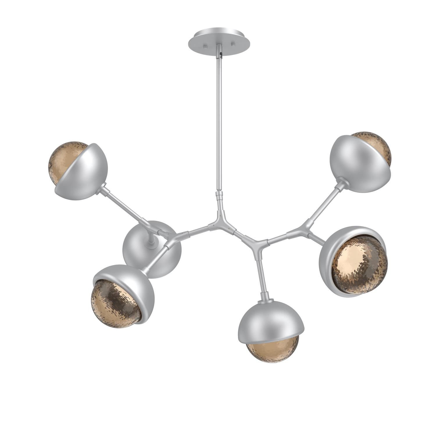 Shown in Classic Silver finish and Bronze glass and Metal Shade Matching Finish accent