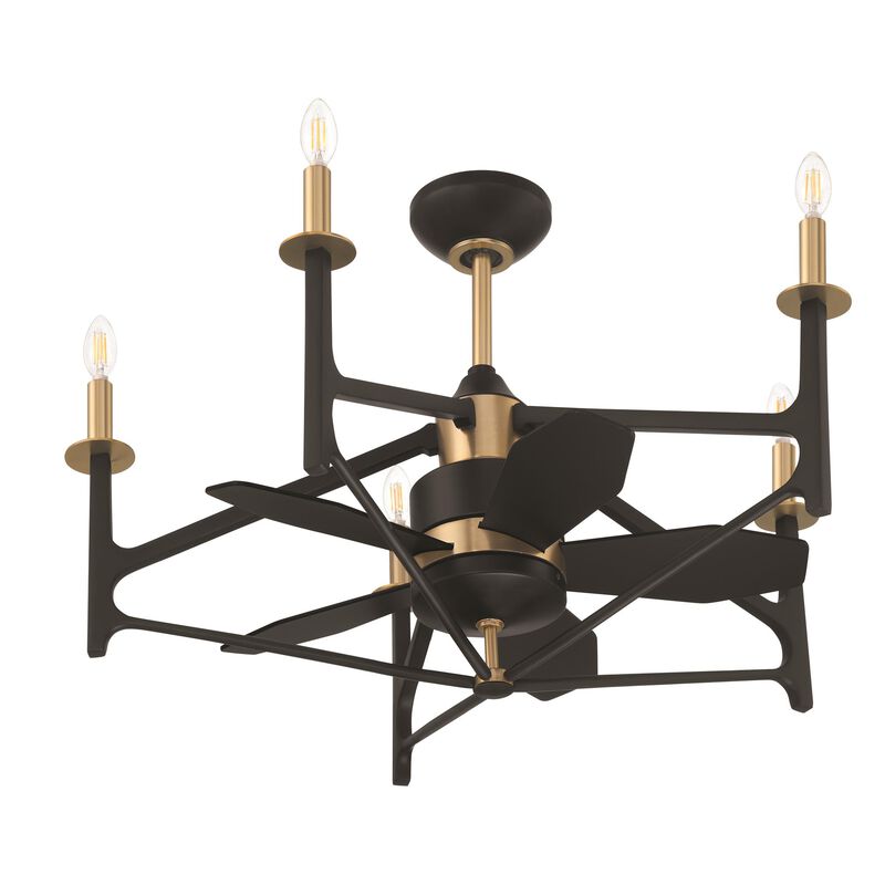 The Reserve 32 24 Inch Chandelier Ceiling Fan with Light Kit by Craftmade