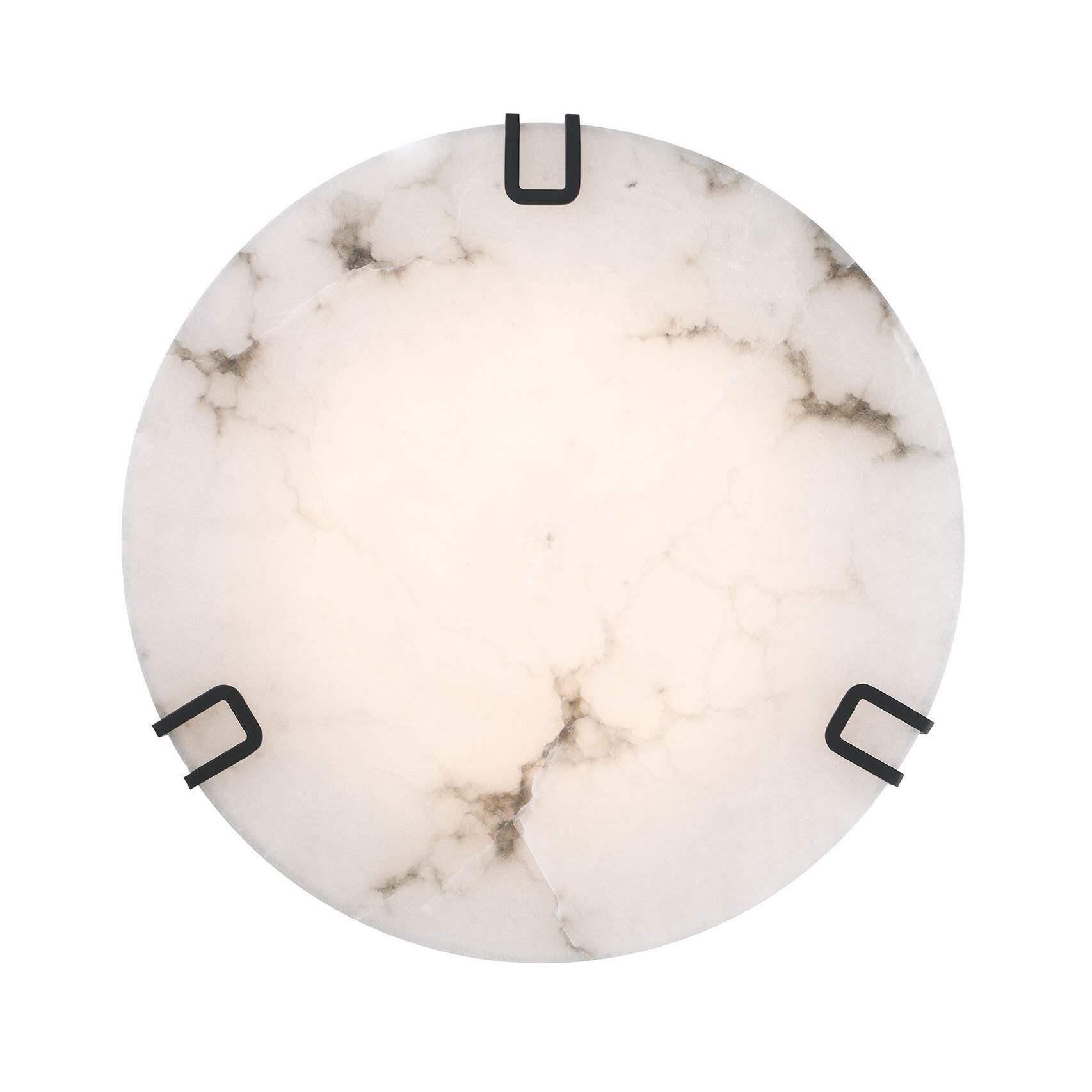 Shown in Black finish and Alabaster glass