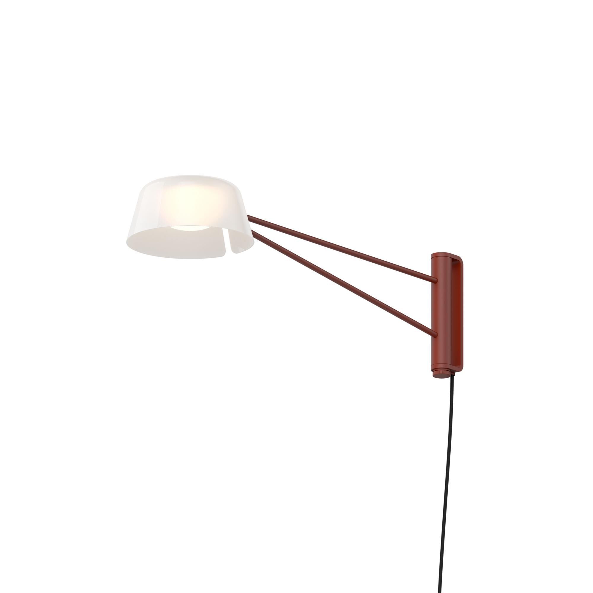 Shown in Oxide Red finish and Opal White Acrylic shade