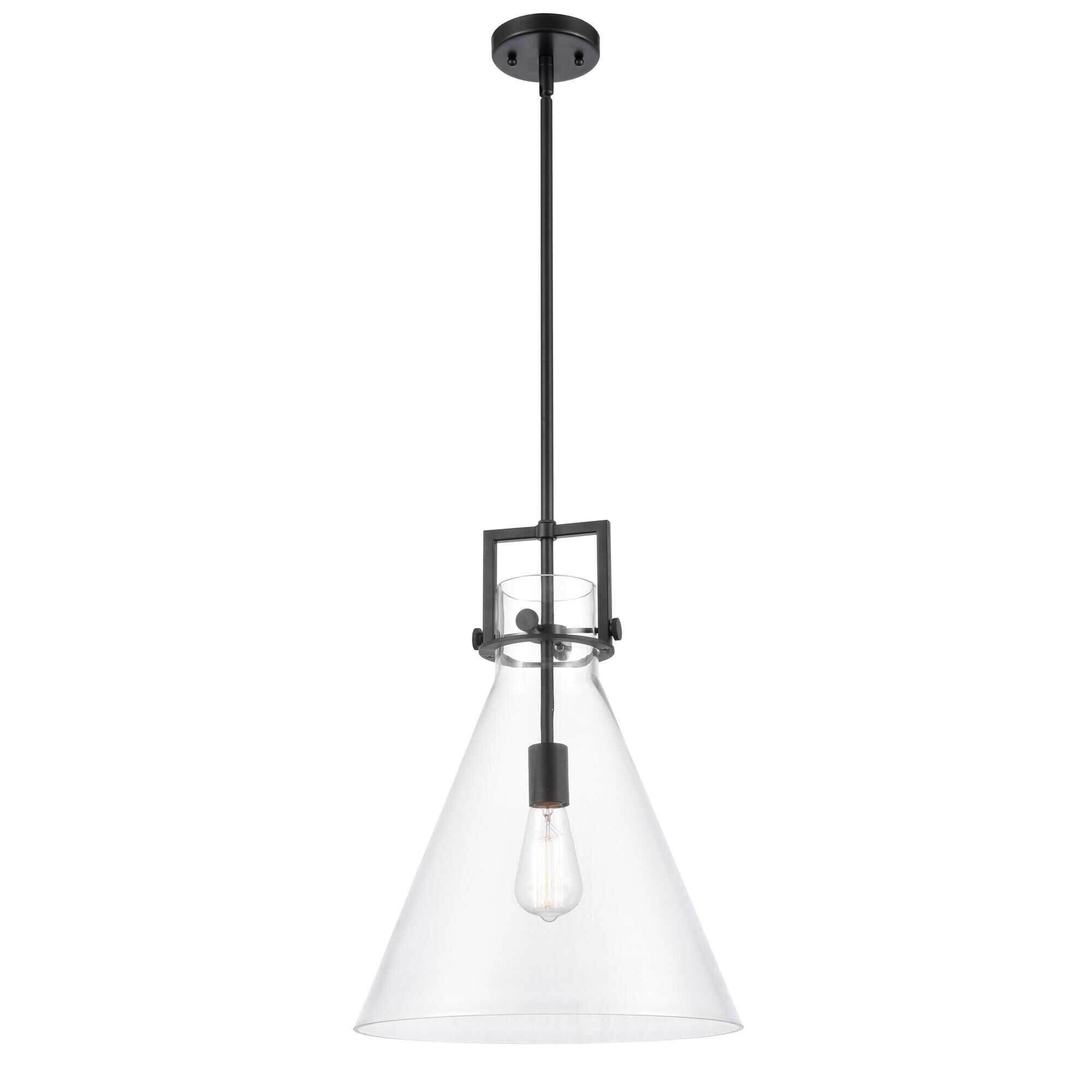 Shown in Matte Black finish and Clear glass