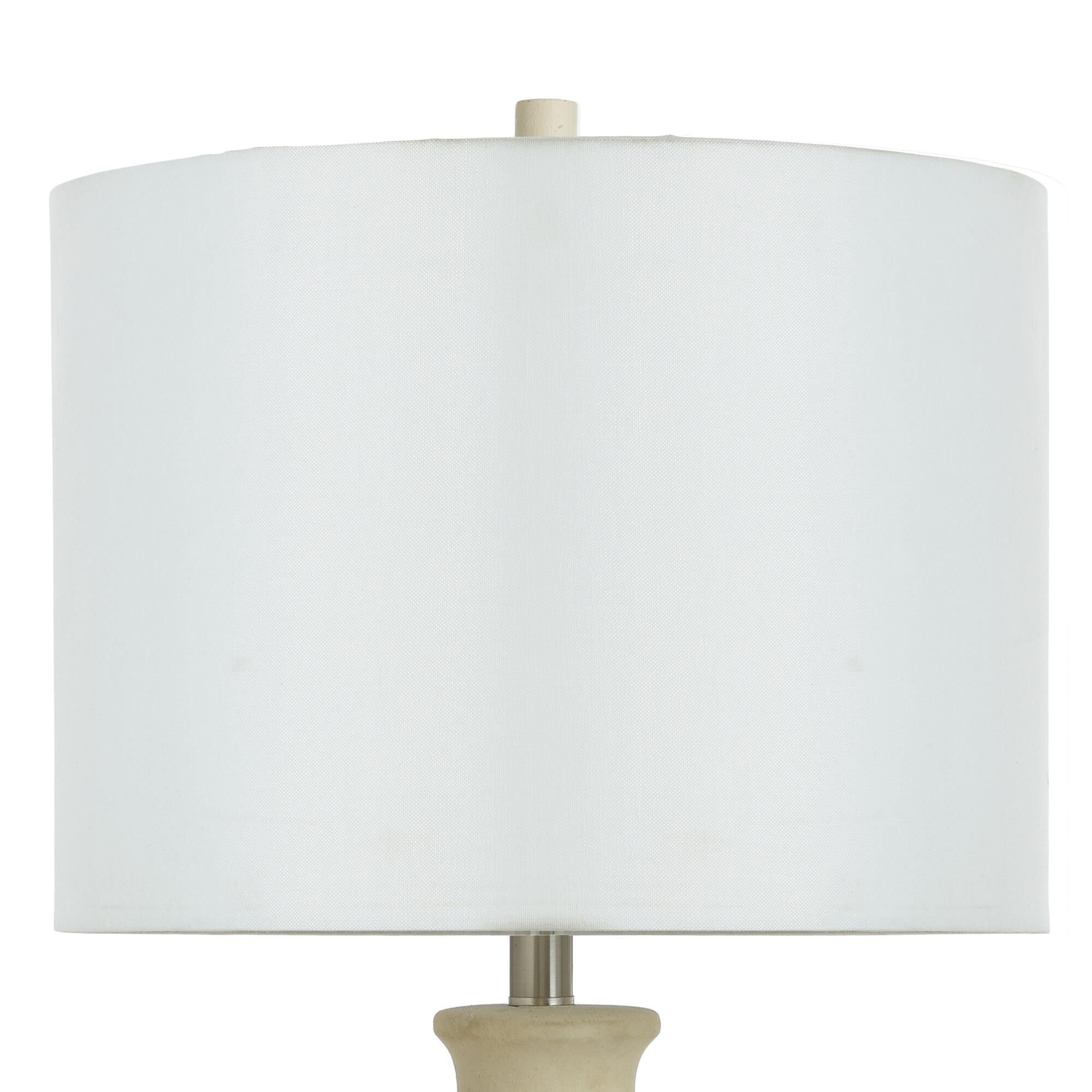 Shown in Cream finish and White Linen shade