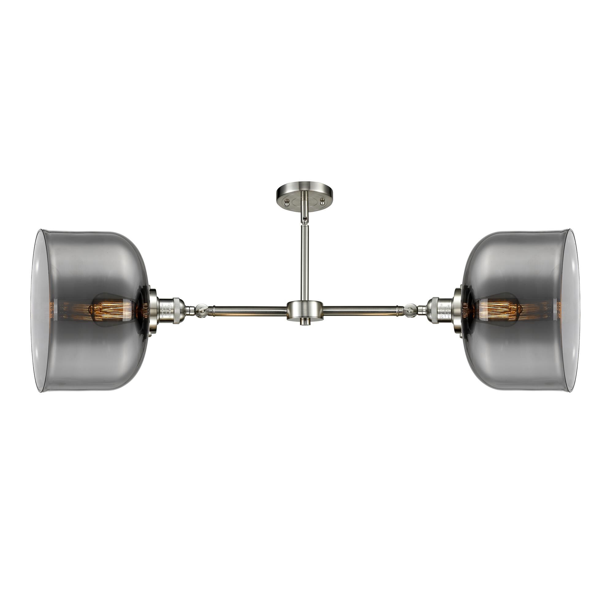 Shown in Brushed Satin Nickel finish and Plated Smoked glass