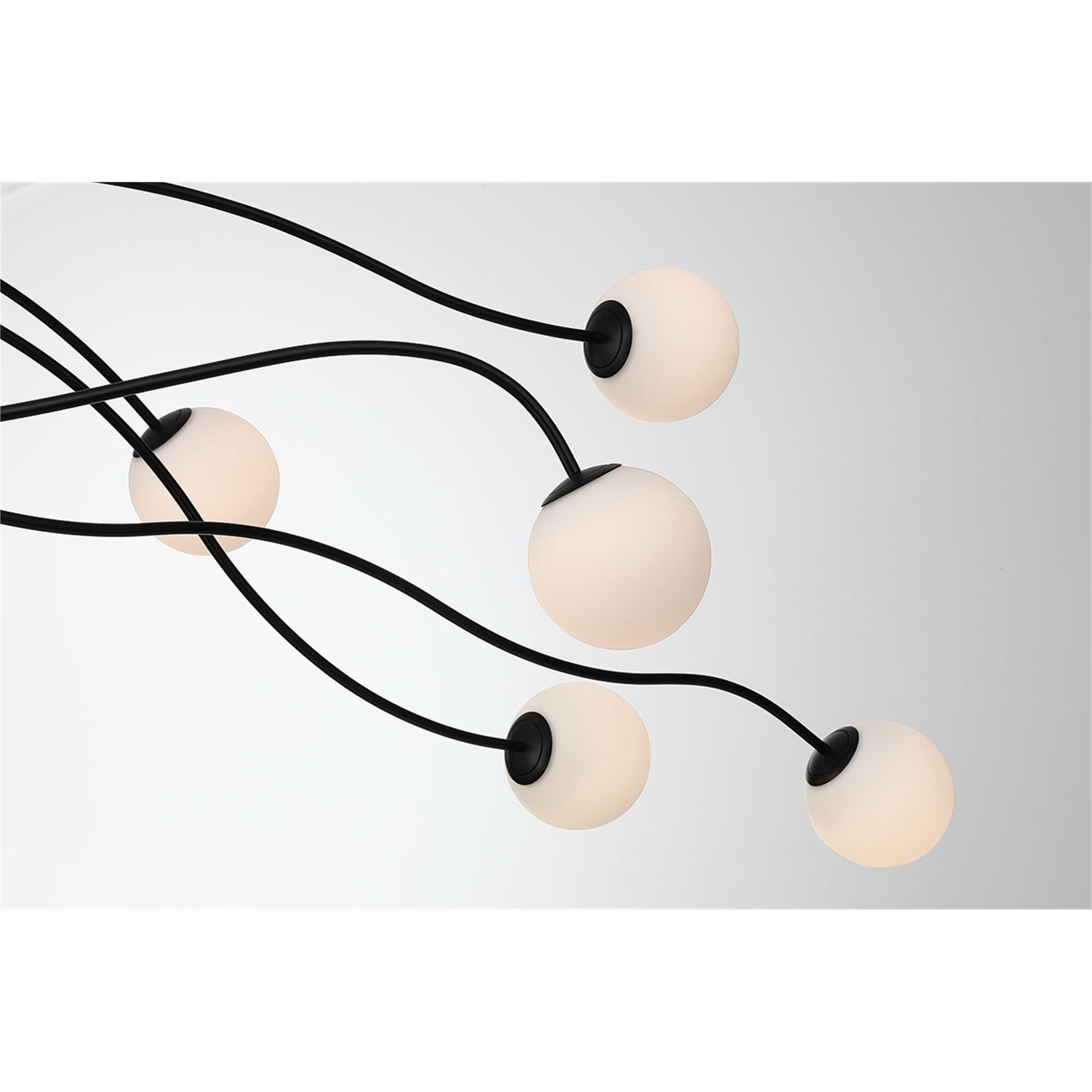 Shown in Matte Black finish and Opal Etched glass