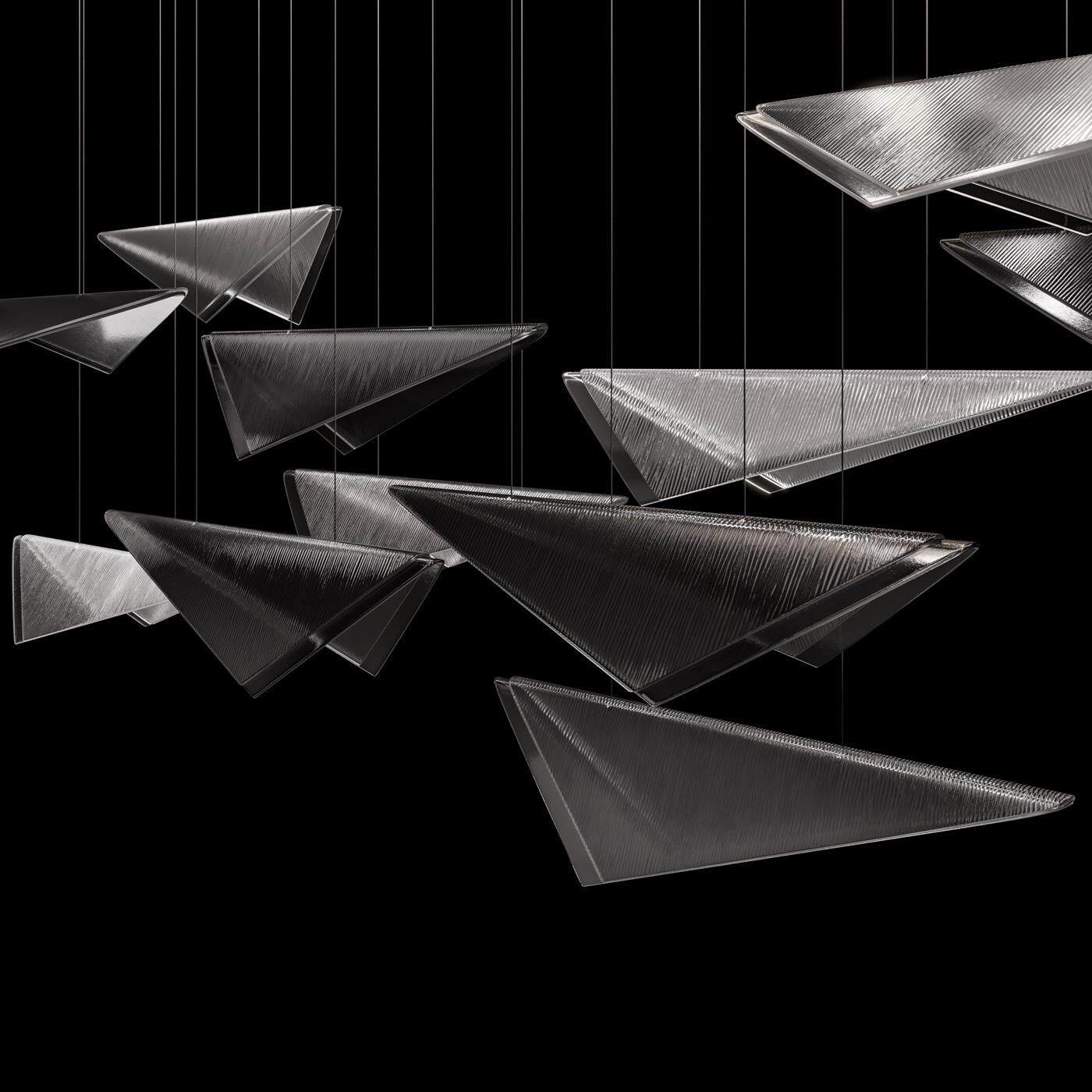 Shown in Silver finish and Smoke Linear glass