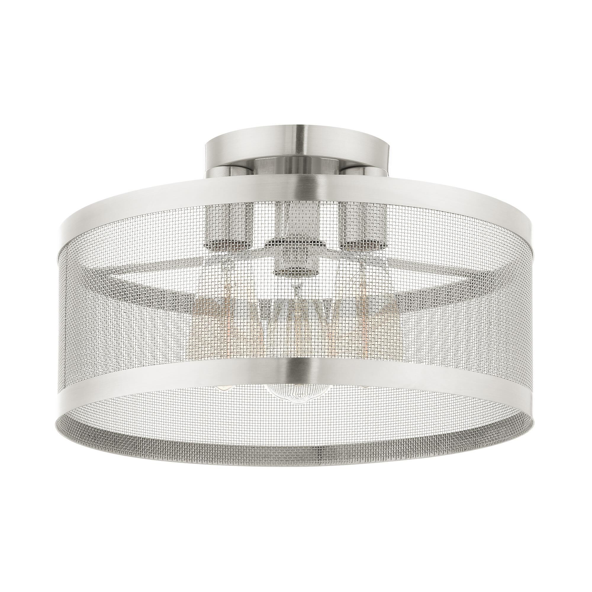 Industro 3 Light Semi Flush Mount by Livex Lighting