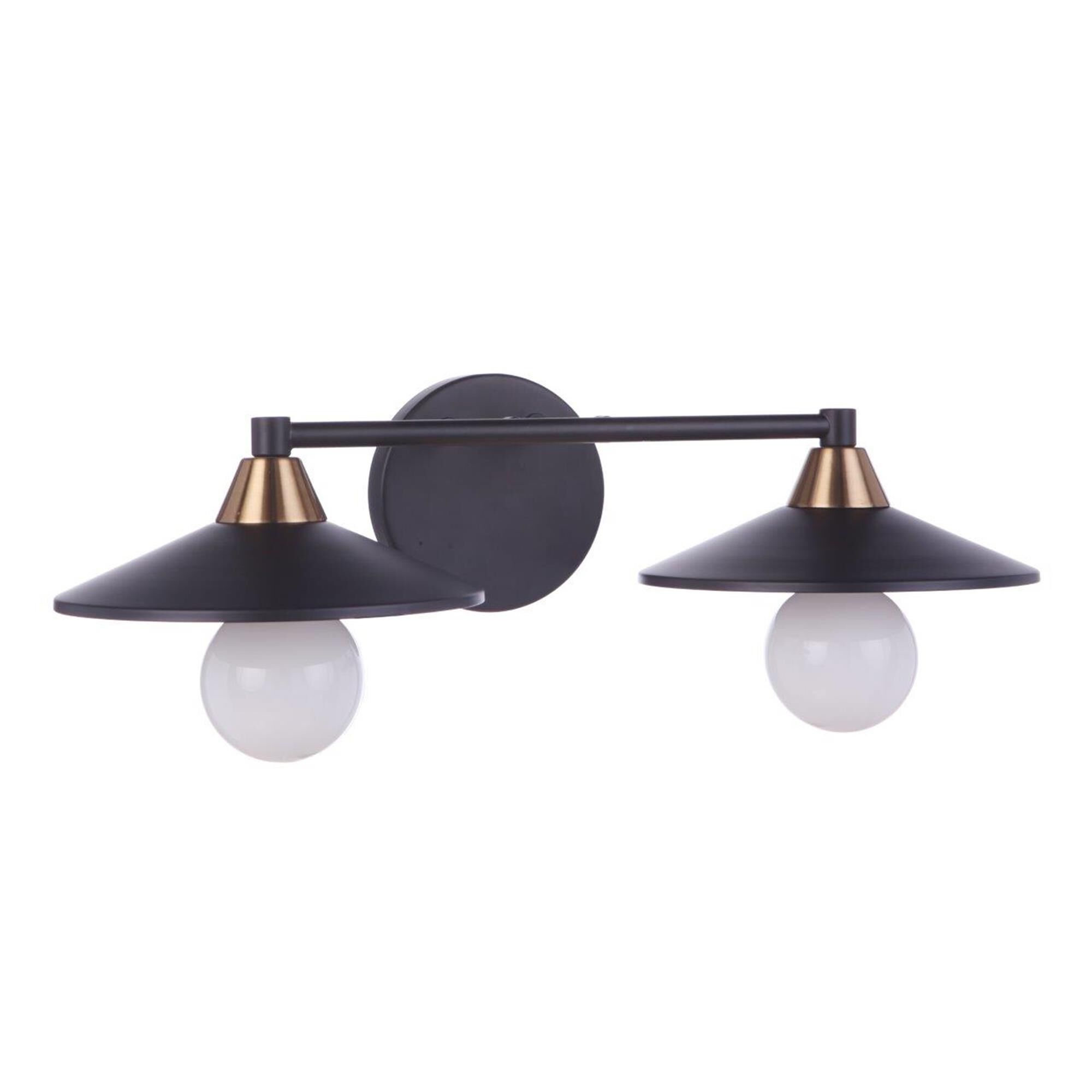 Shown in Flat Black/Satin Brass finish