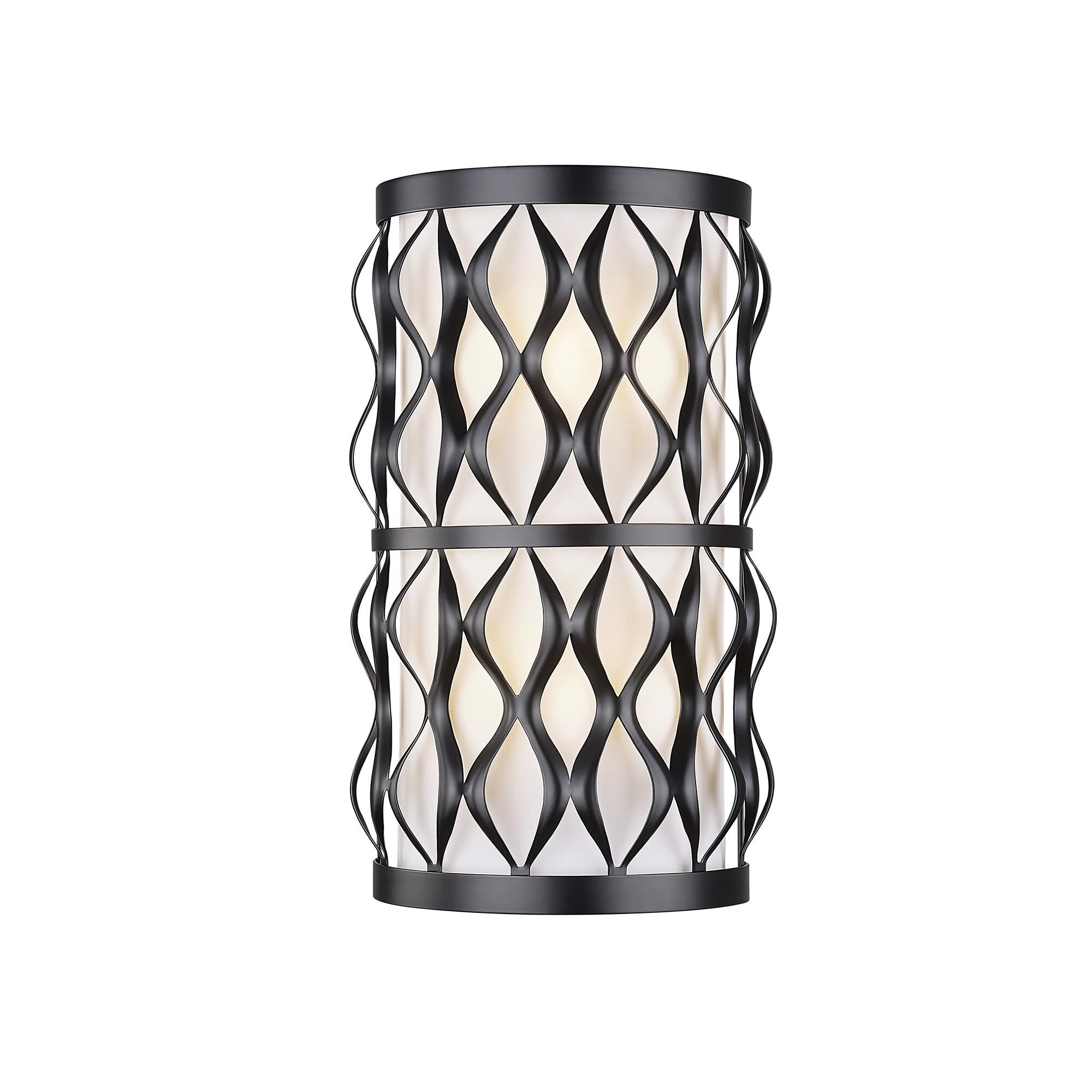 Shown in Matte Black finish and White glass and White shade