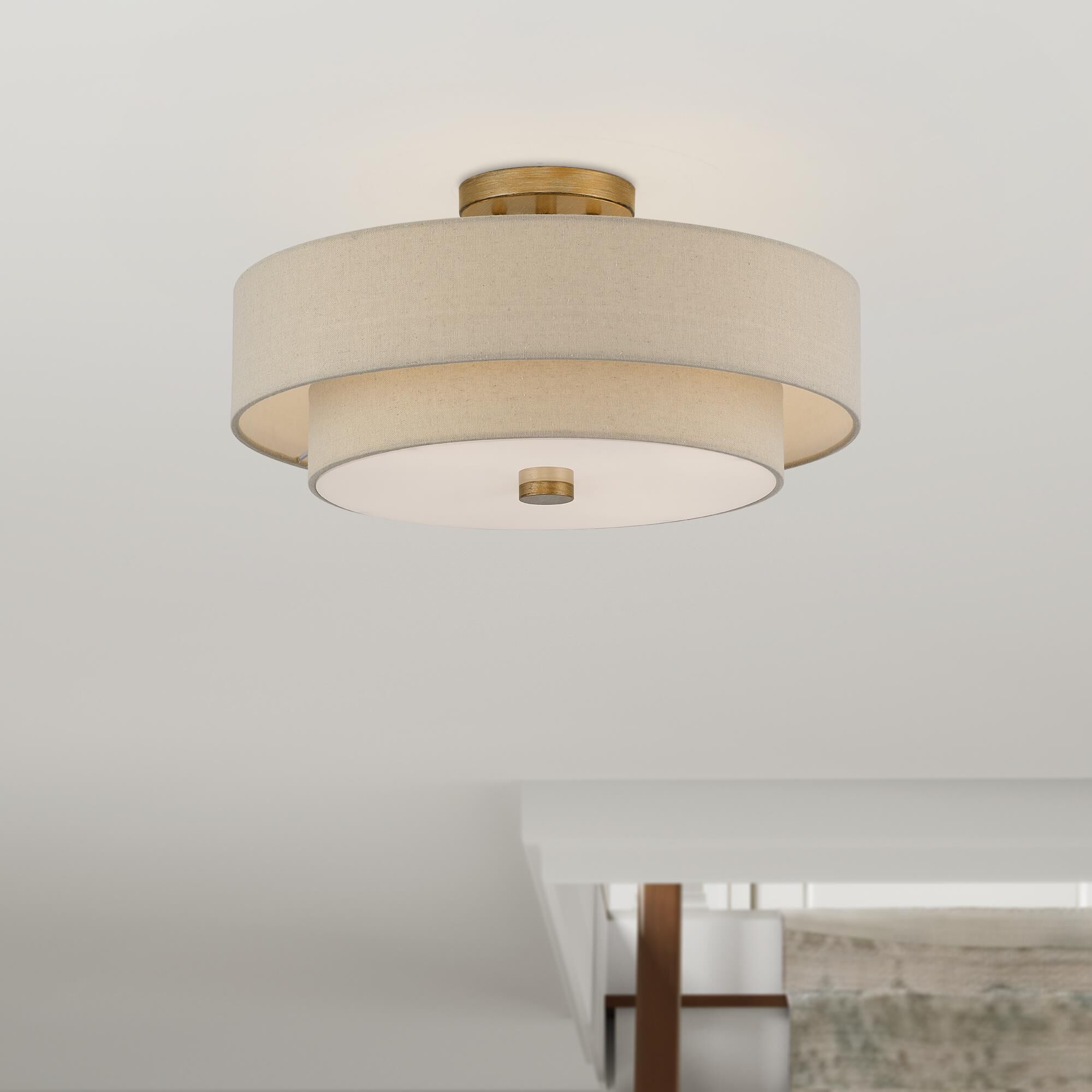 Bellingham 18 Inch Semi Flush Mount by Livex Lighting
