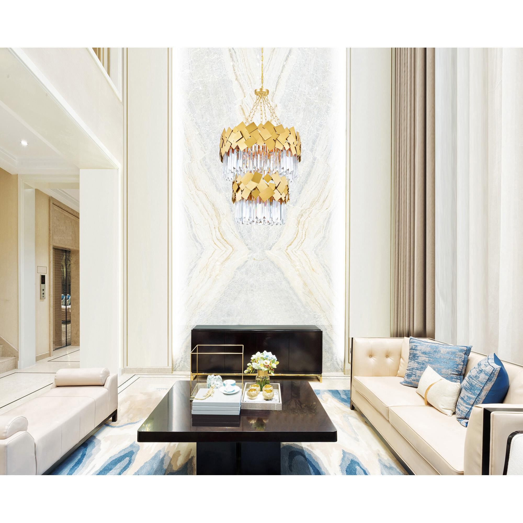 Shown in Medallion Gold finish and K9 Clear crystal