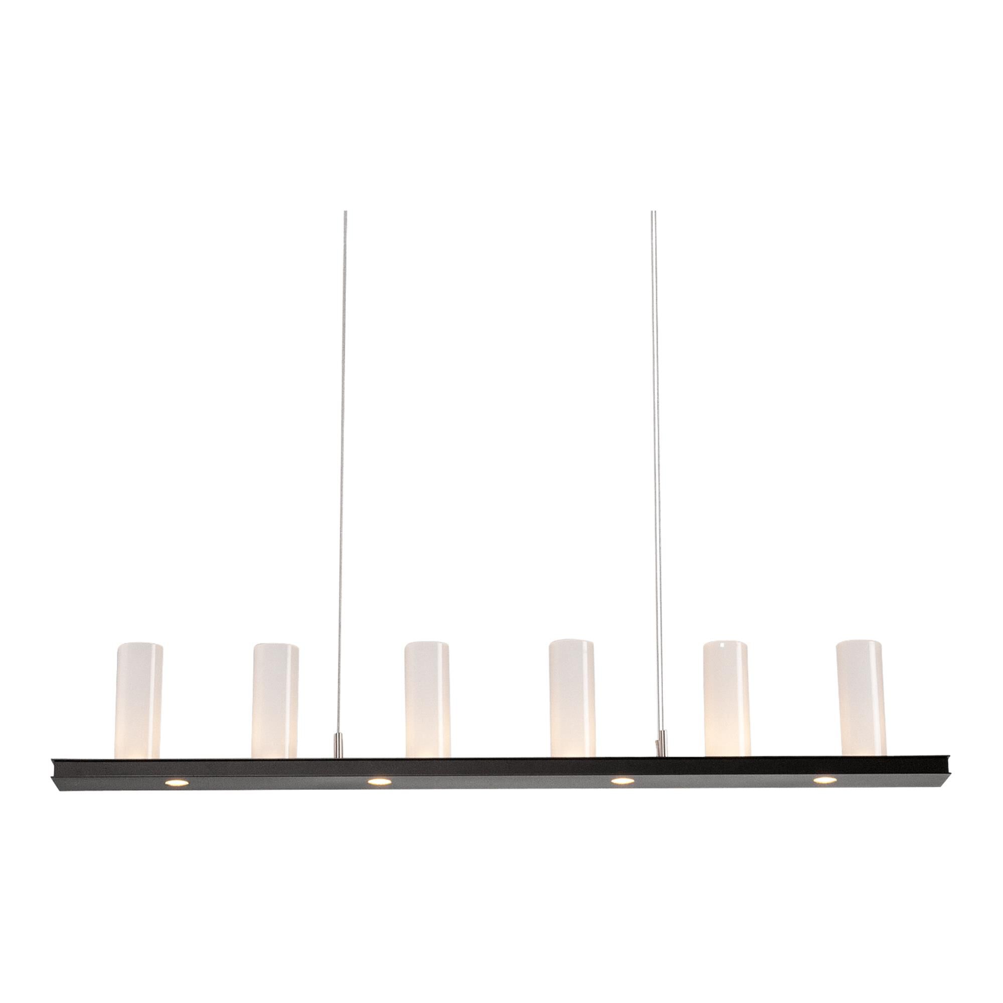 Shown in Matte Black finish and Frosted Seeded Cylinder glass