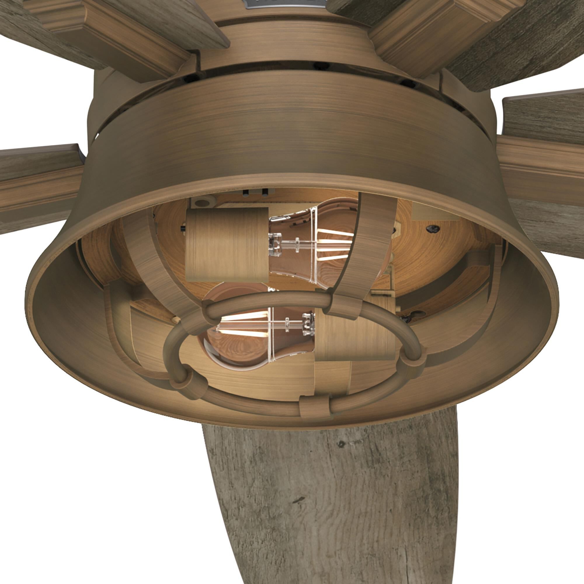 Hampshire 52 Inch Ceiling Fan with Light Kit by Hunter Fan