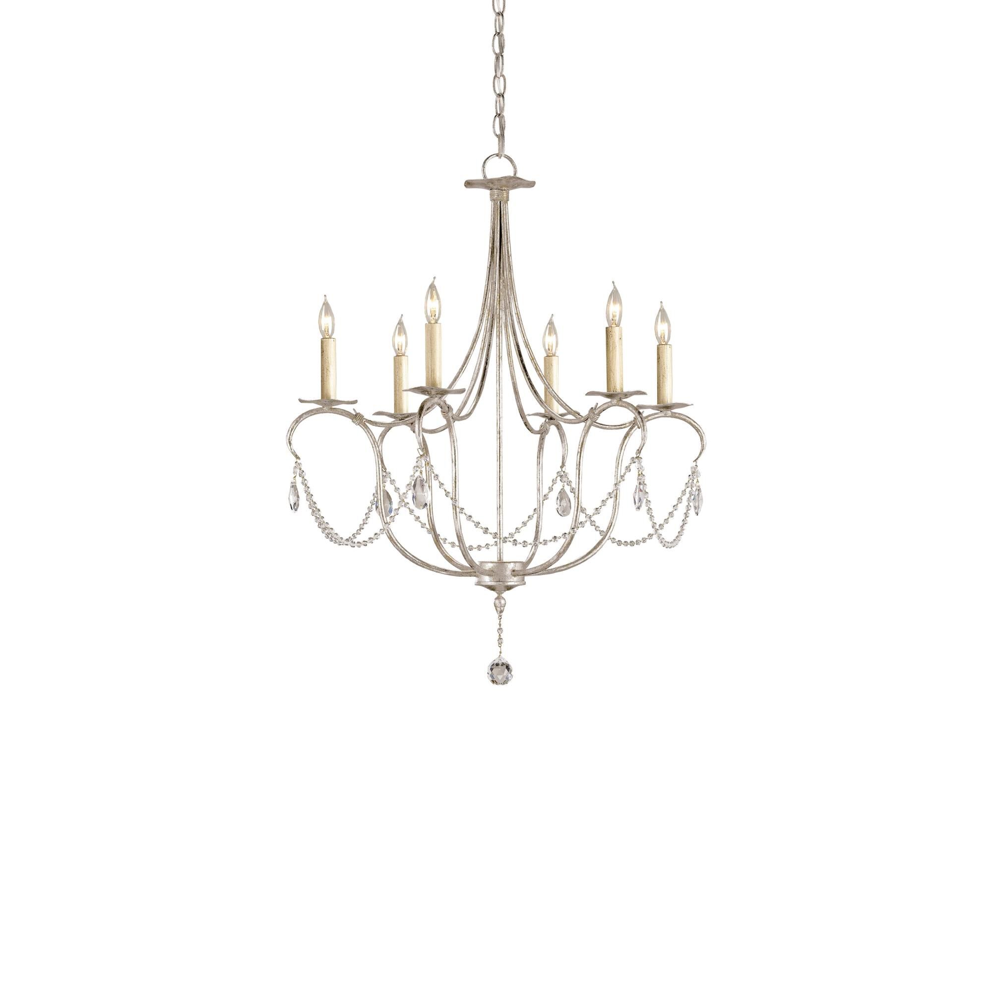 Crystal Lights 27 Inch 6 Light Chandelier by Currey and Company