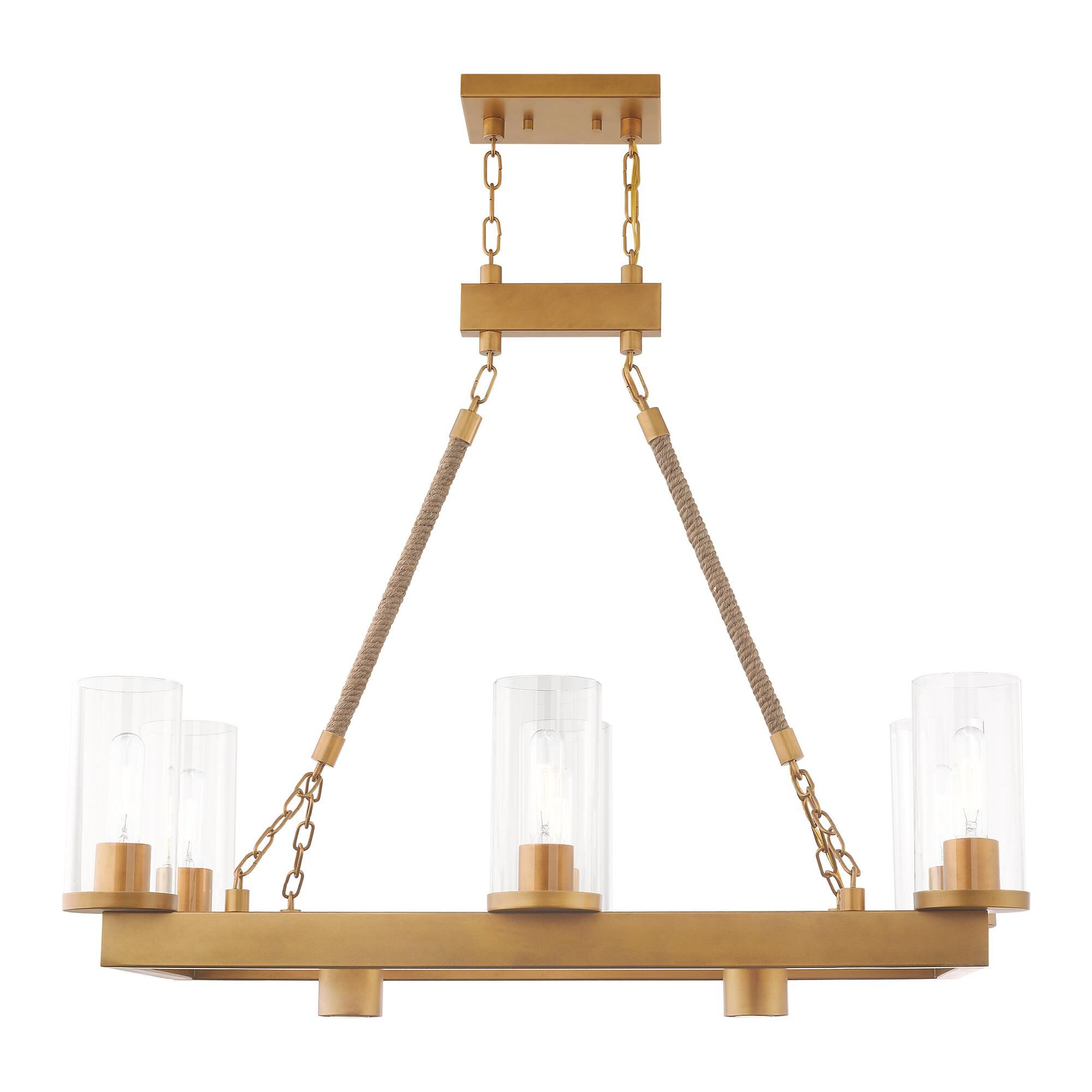 Metuchen 34 Inch 8 Light Linear Suspension Light by Livex Lighting