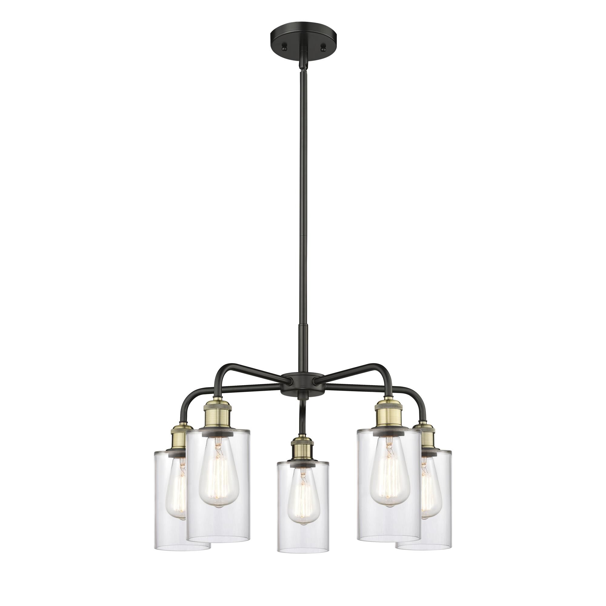 Shown in Black Antique Brass finish and Clear glass