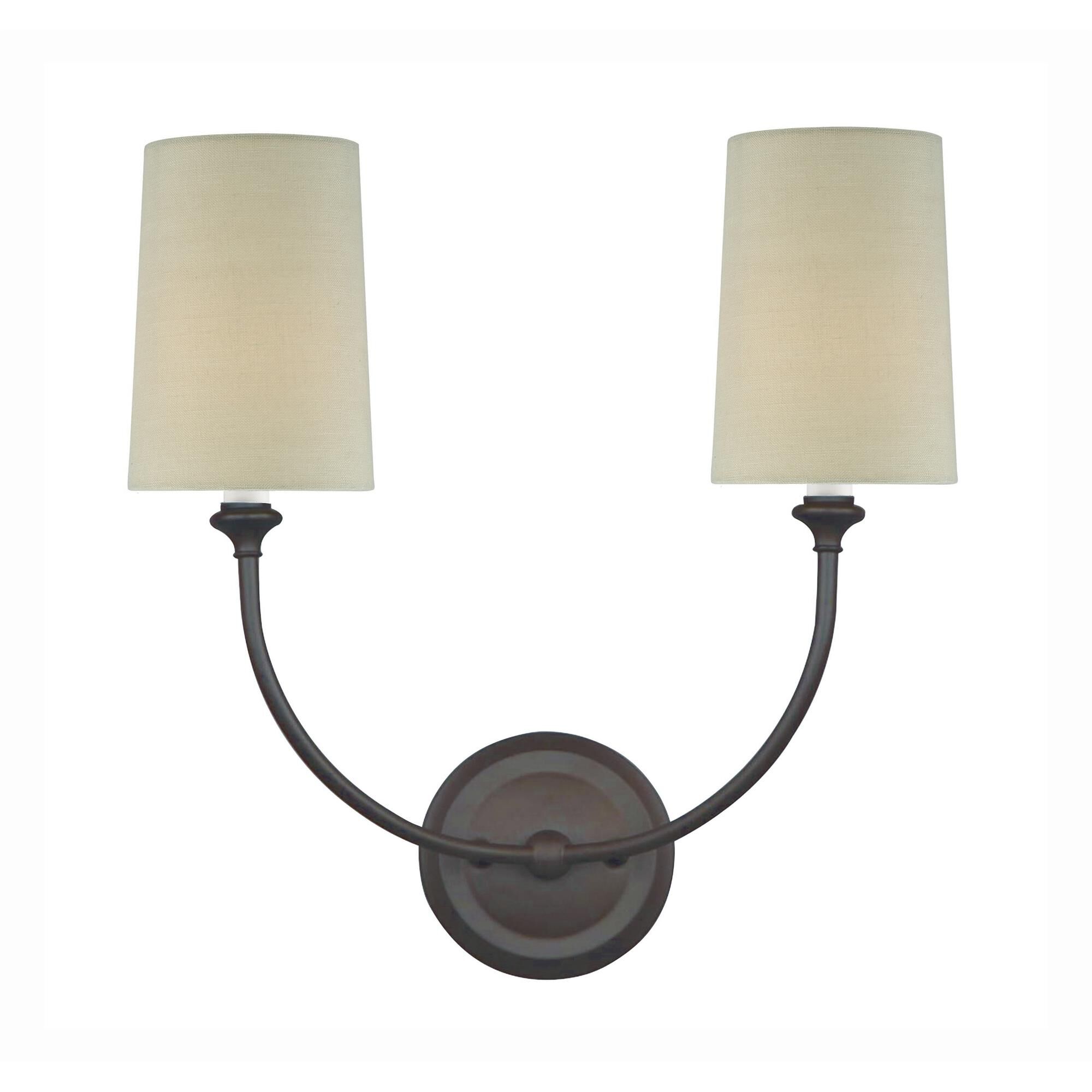 Shown in Dark Bronze finish and Silk glass and Ivory shade