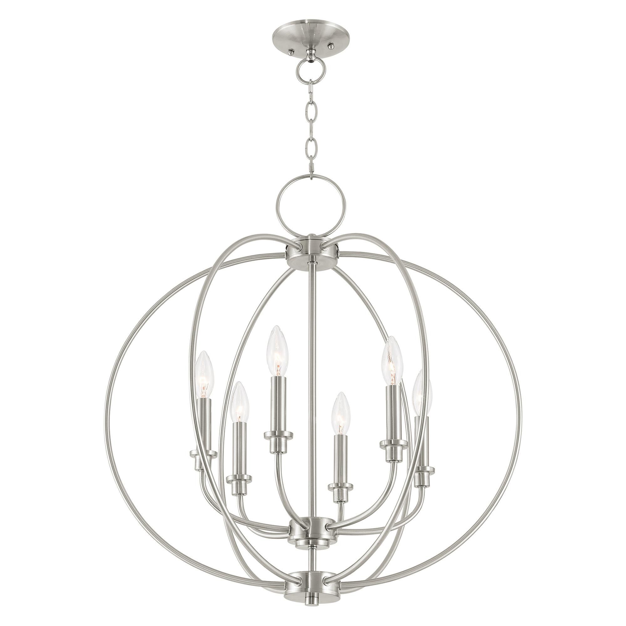 Milania 25 Inch 6 Light Chandelier by Livex Lighting