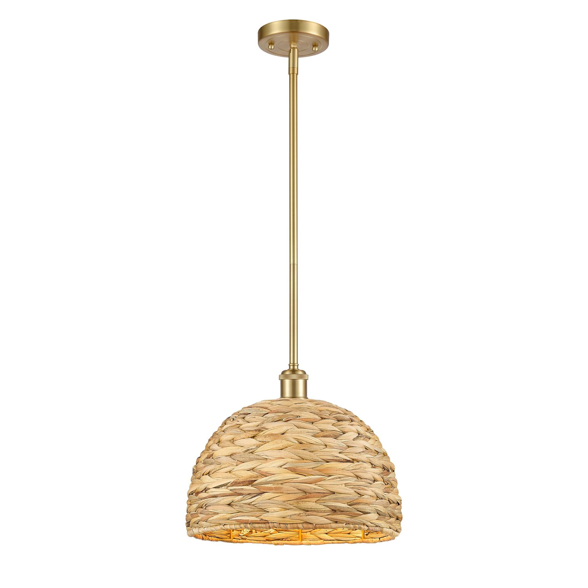 Shown in Satin Gold finish and Natural shade