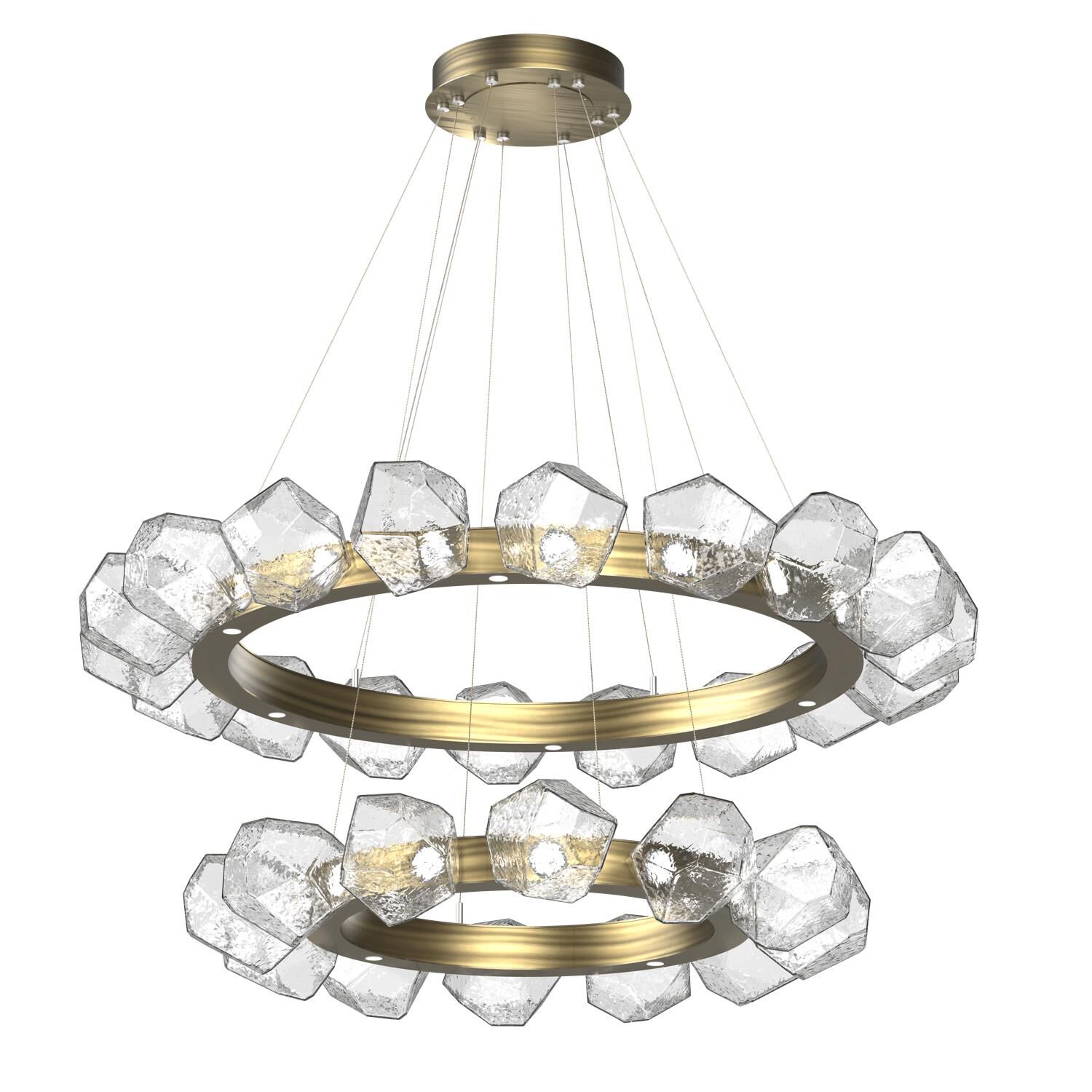 Shown in Novel Brass finish and Clear glass