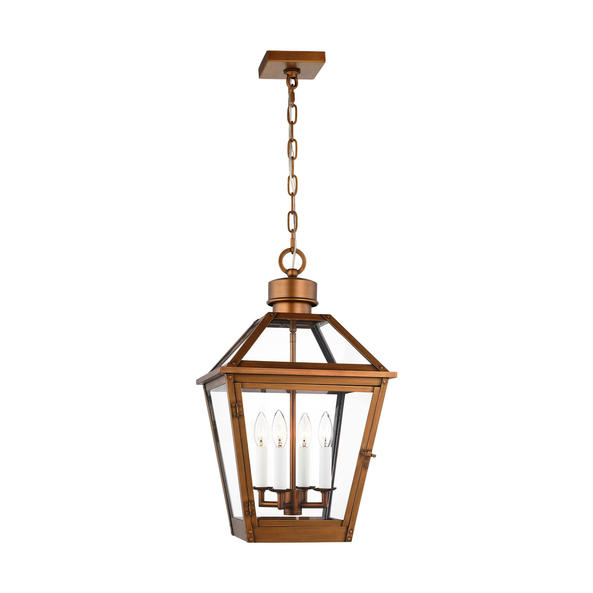 Shown in Natural Copper finish and Clear glass