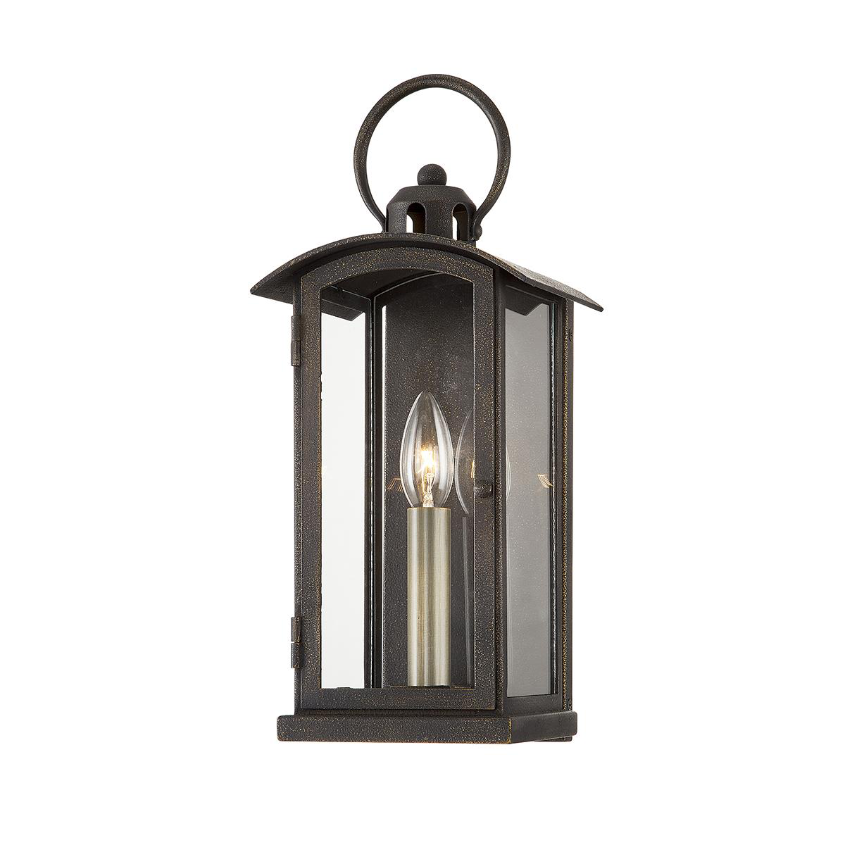 Shown in Vintage Bronze finish and Clear glass and Glass shade