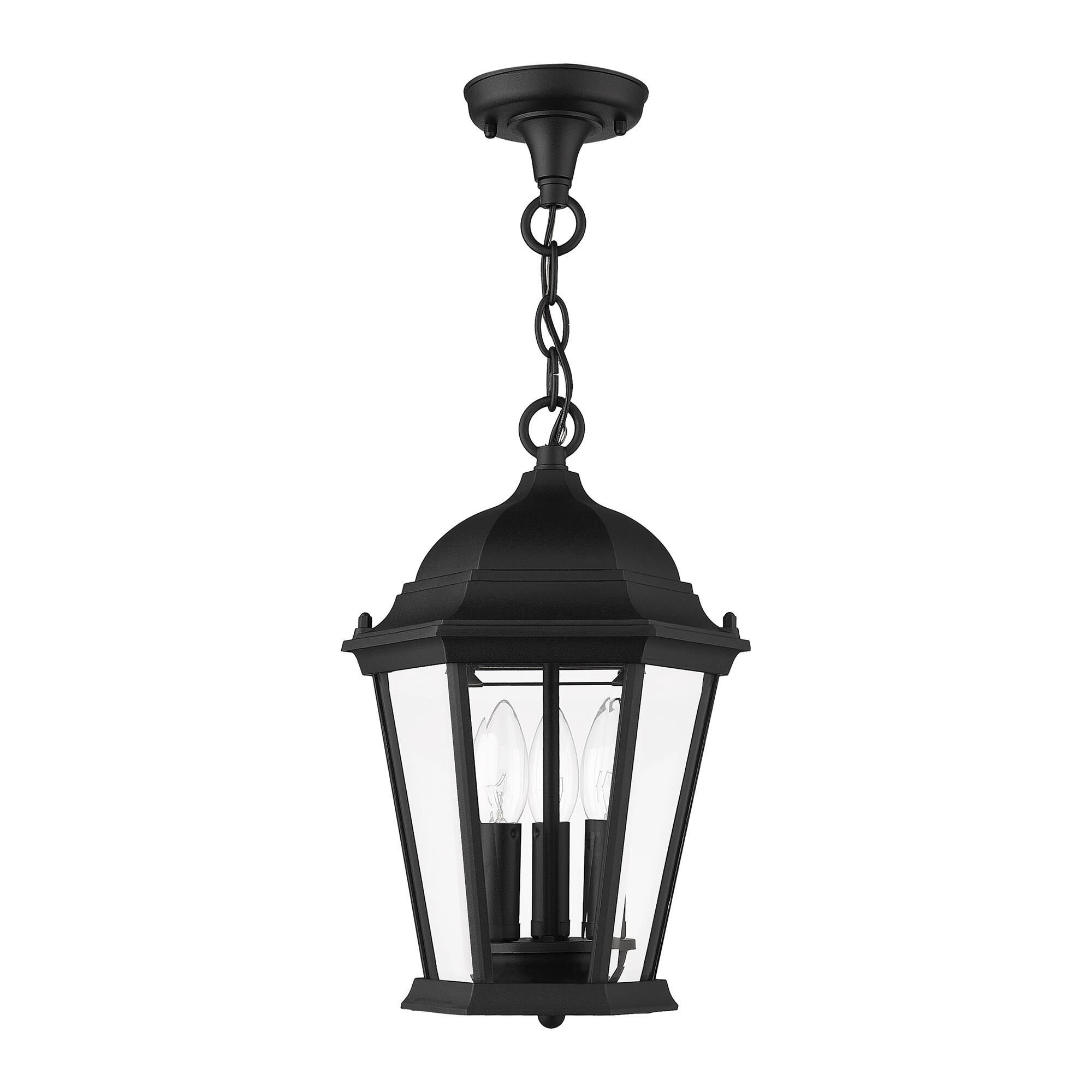 Hamilton 14 Inch Tall 3 Light Outdoor Hanging Lantern by Livex Lighting