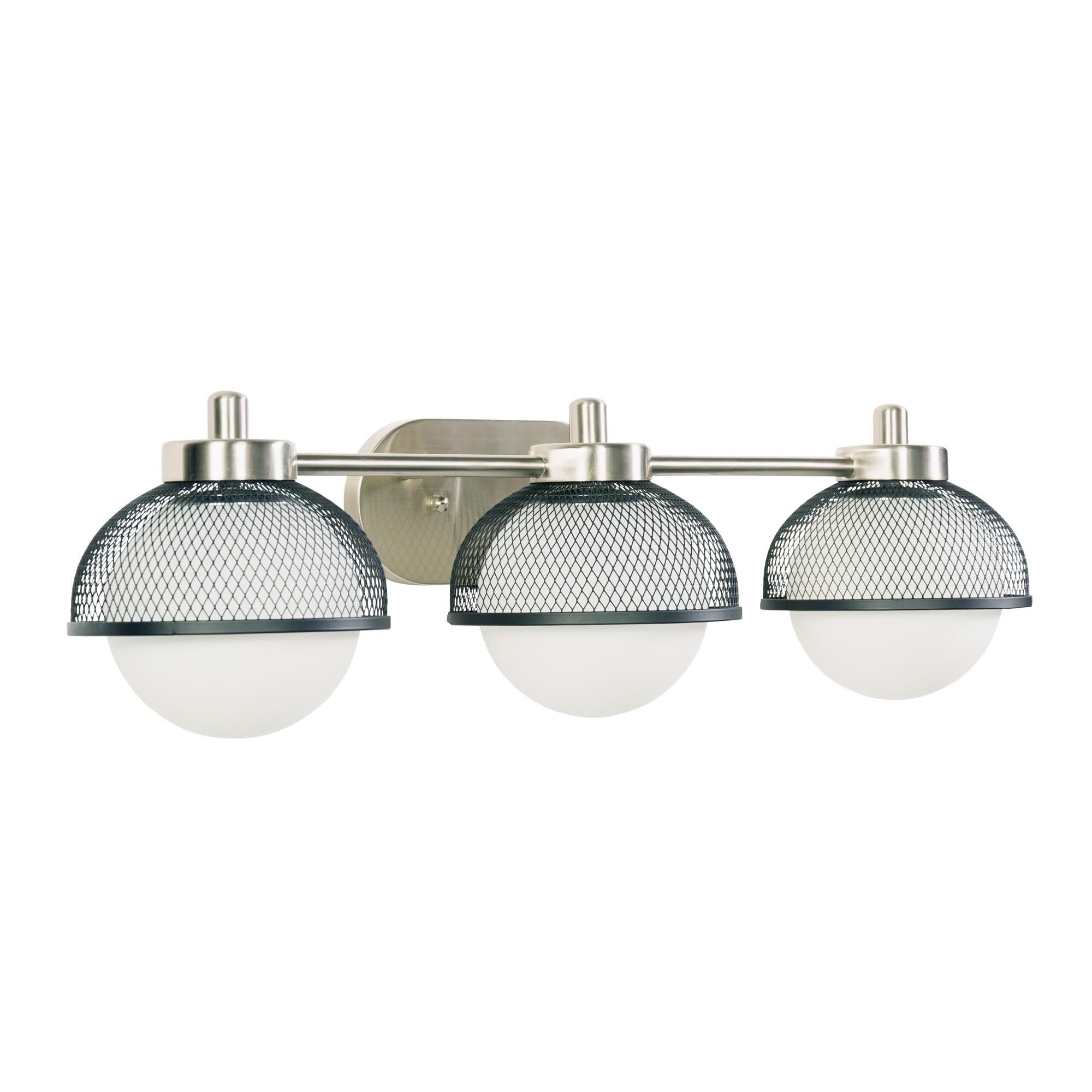 Shown in Brushed Nickel finish and Black shade