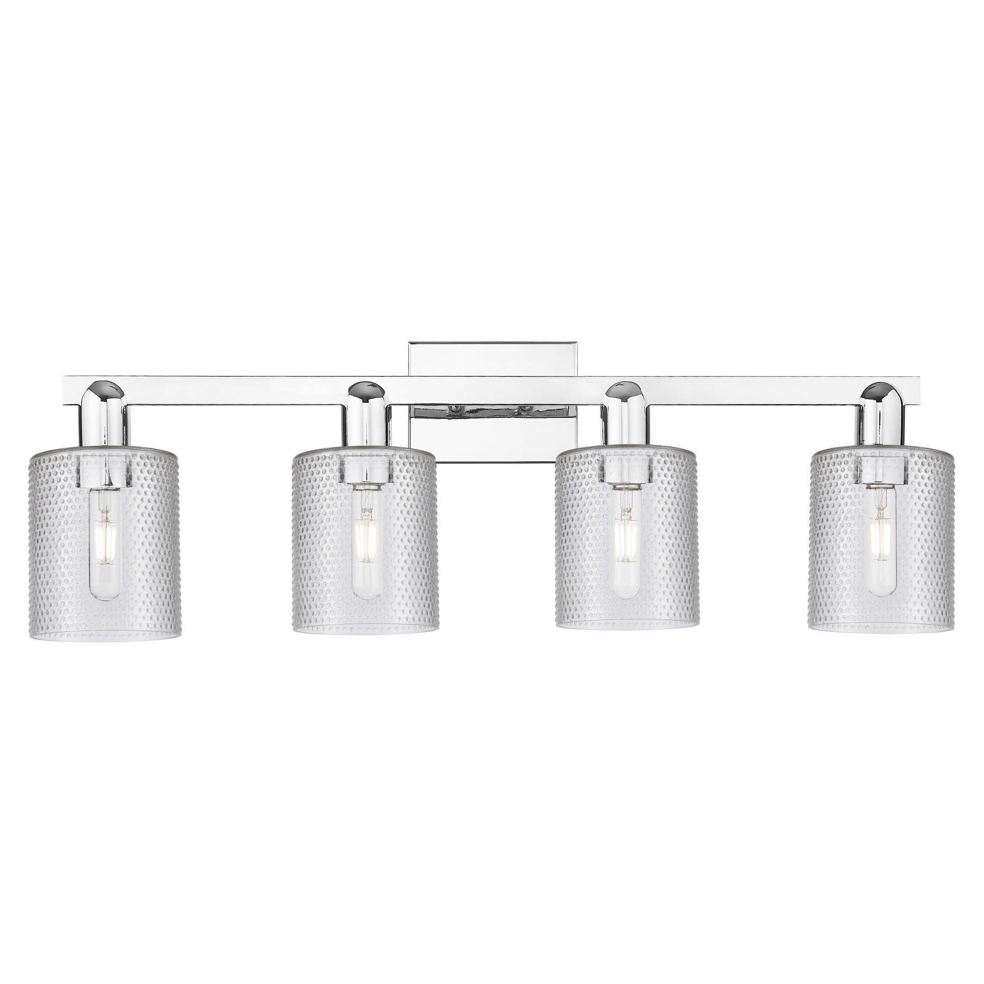 Shown in Polished Chrome finish and Clear glass