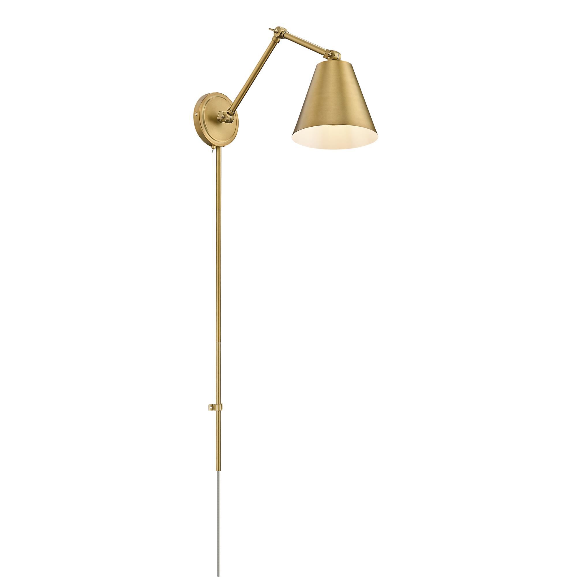 Shown in Rubbed Brass finish and Rubbed Brass glass and Rubbed Brass shade