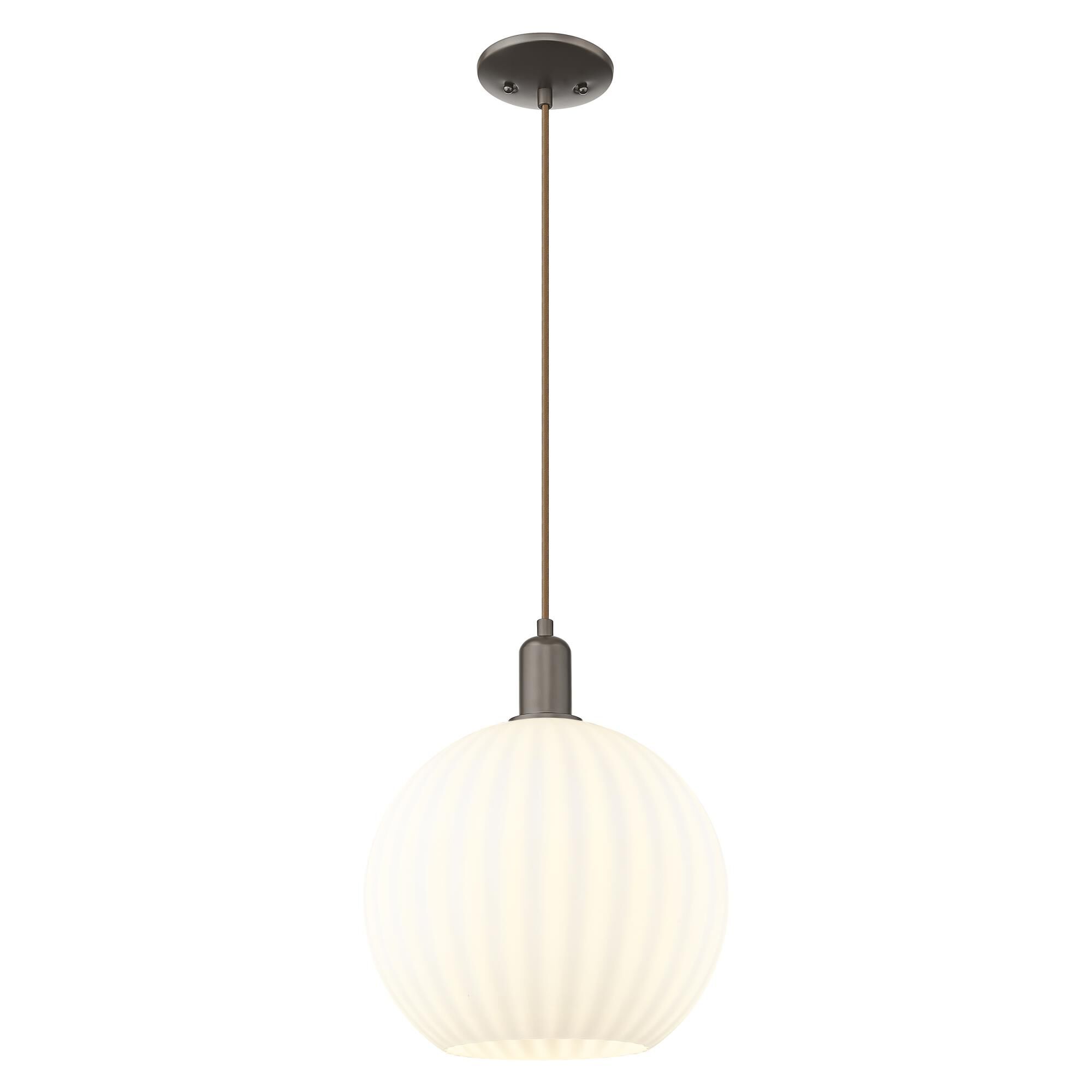 Bruno Marashlian White Venetian 12 Inch Mini Pendant by Innovations Lighting
