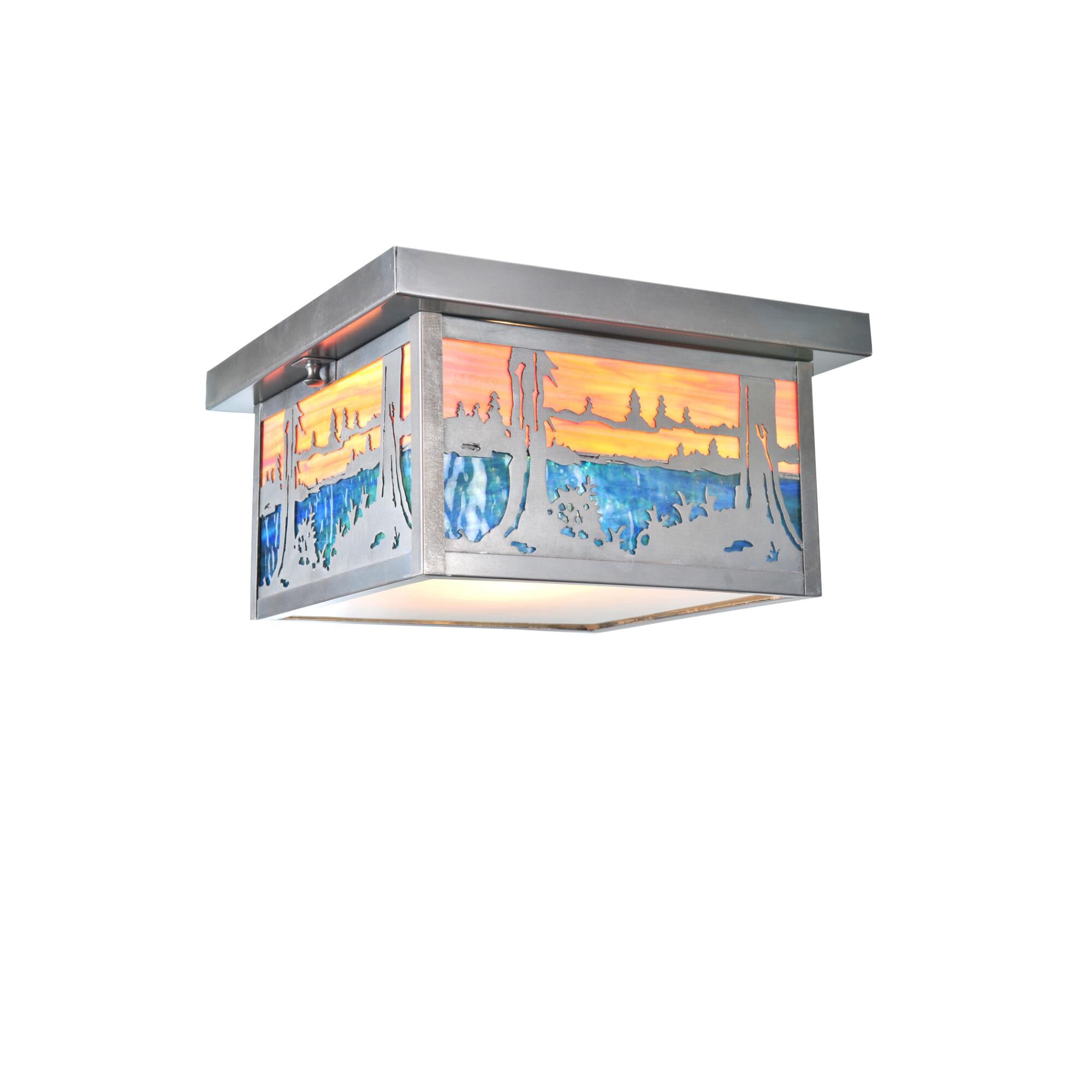 Hyde Park Quiet Pond 12 Inch 2 Light Flush Mount by Meyda Lighting