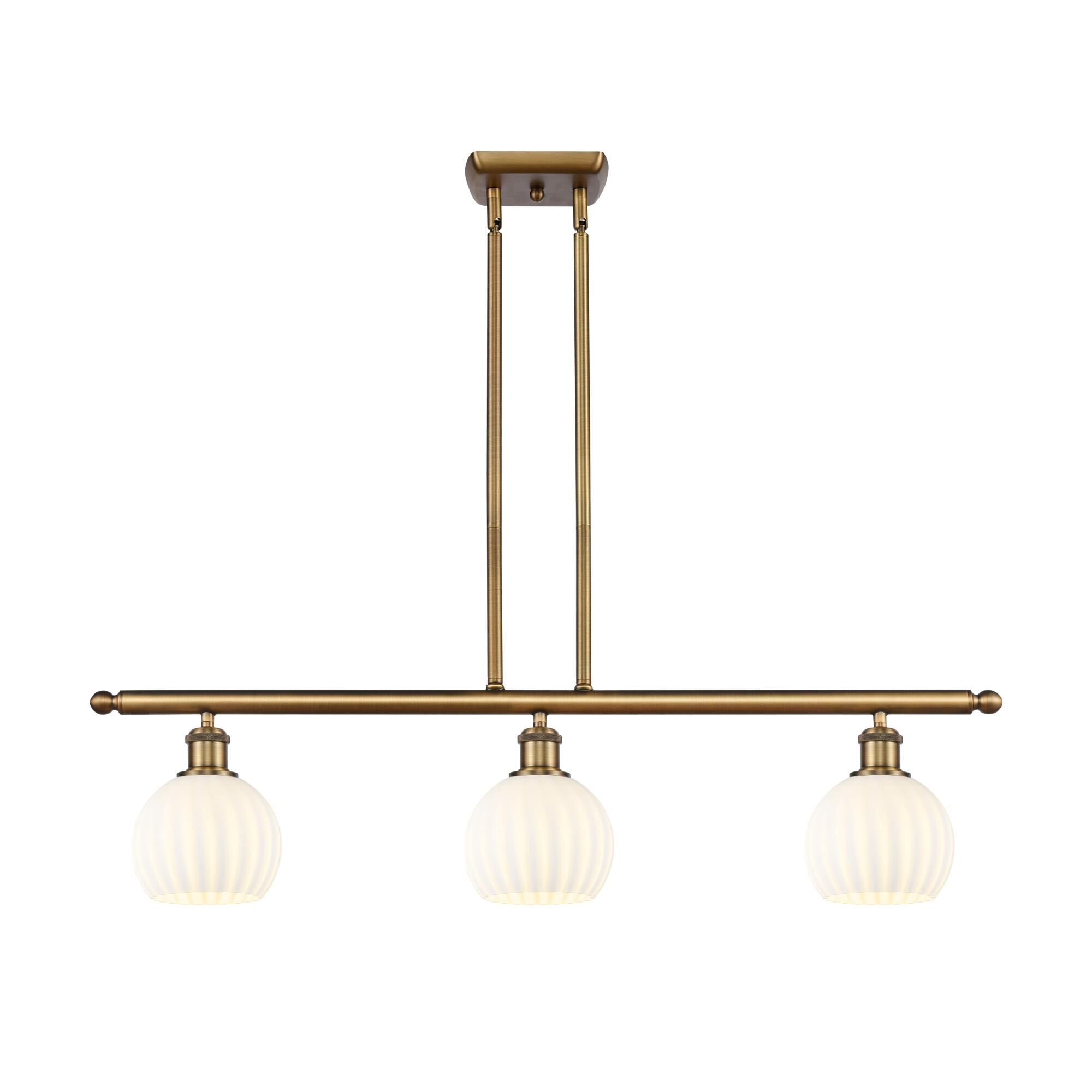 Bruno Marashlian White Venetian 36 Inch Linear Suspension Light by Innovations Lighting
