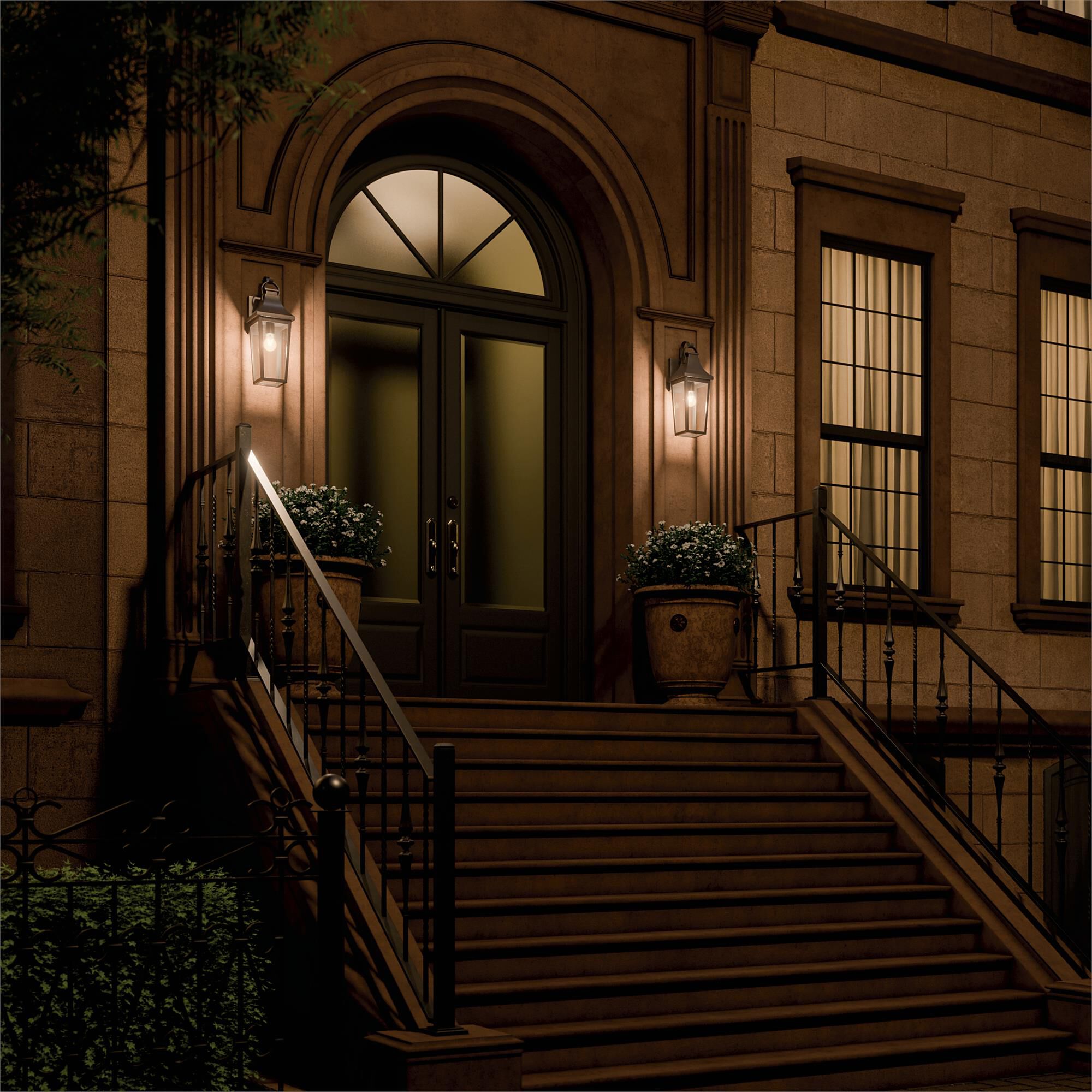 Shown in Olde Bronze finish and Clear glass