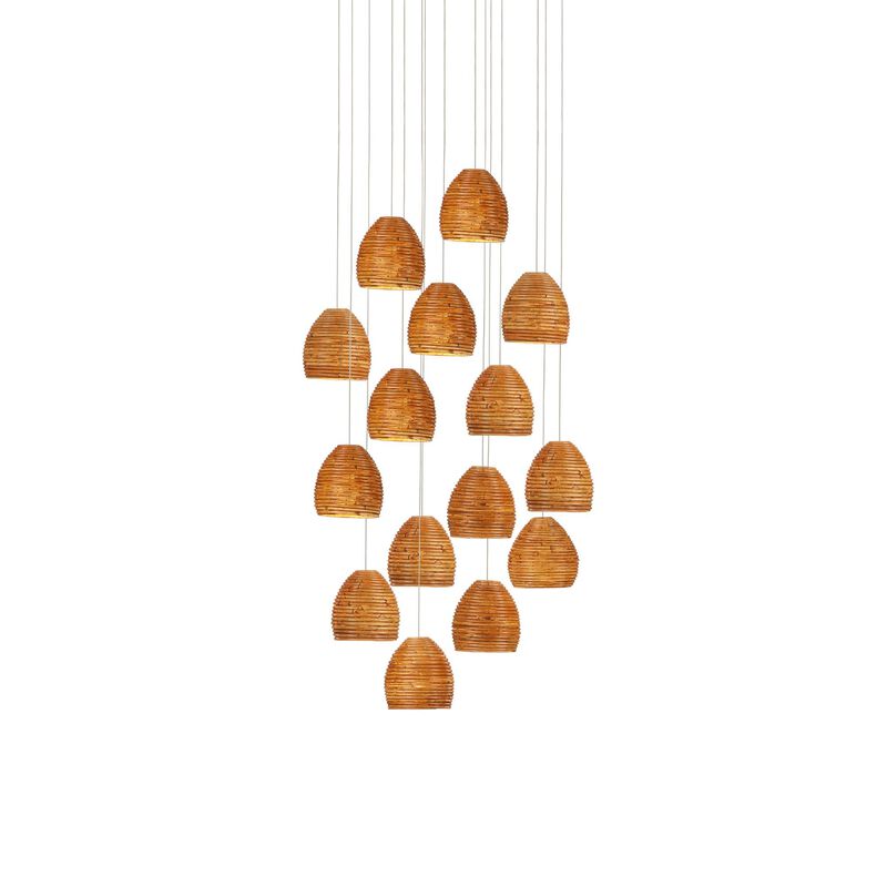 Beehive 25 Inch 15 Light Multi Light Pendant by Currey & Company