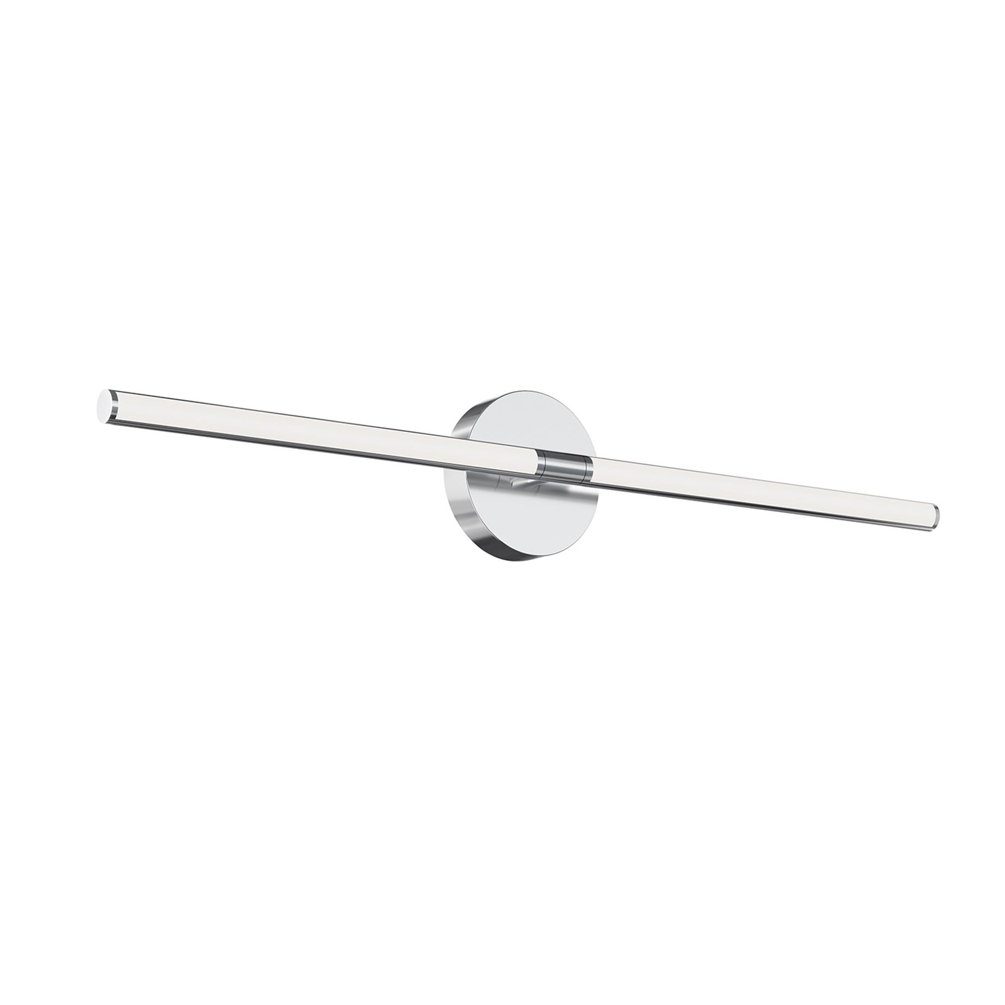 Shown in Polished Chrome finish and White Acrylic glass