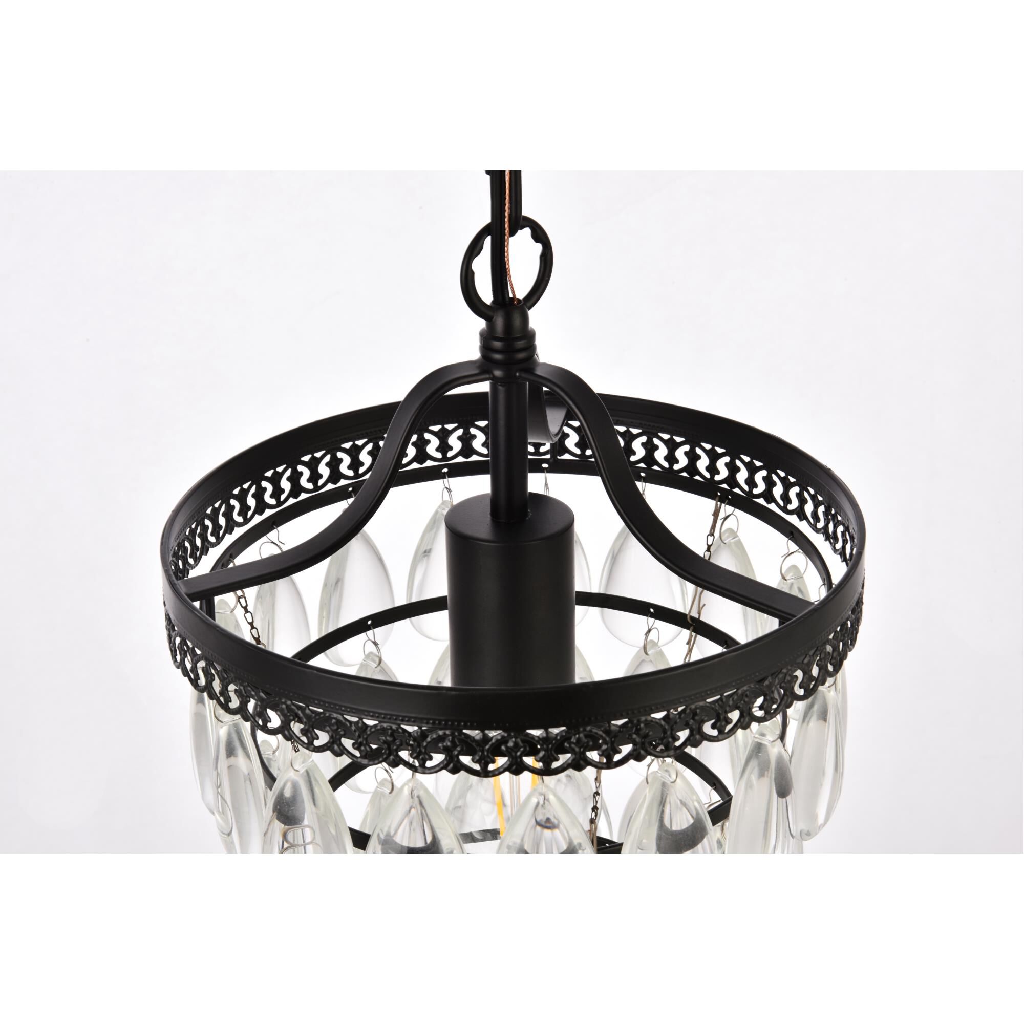 Shown in Black finish and Clear Royal Cut crystal