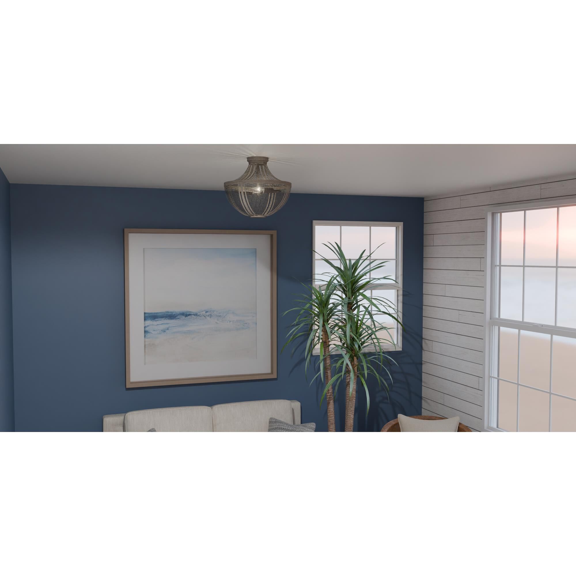 Hallie 15.25 Inch 2 Light Semi Flush Mount by Quoizel