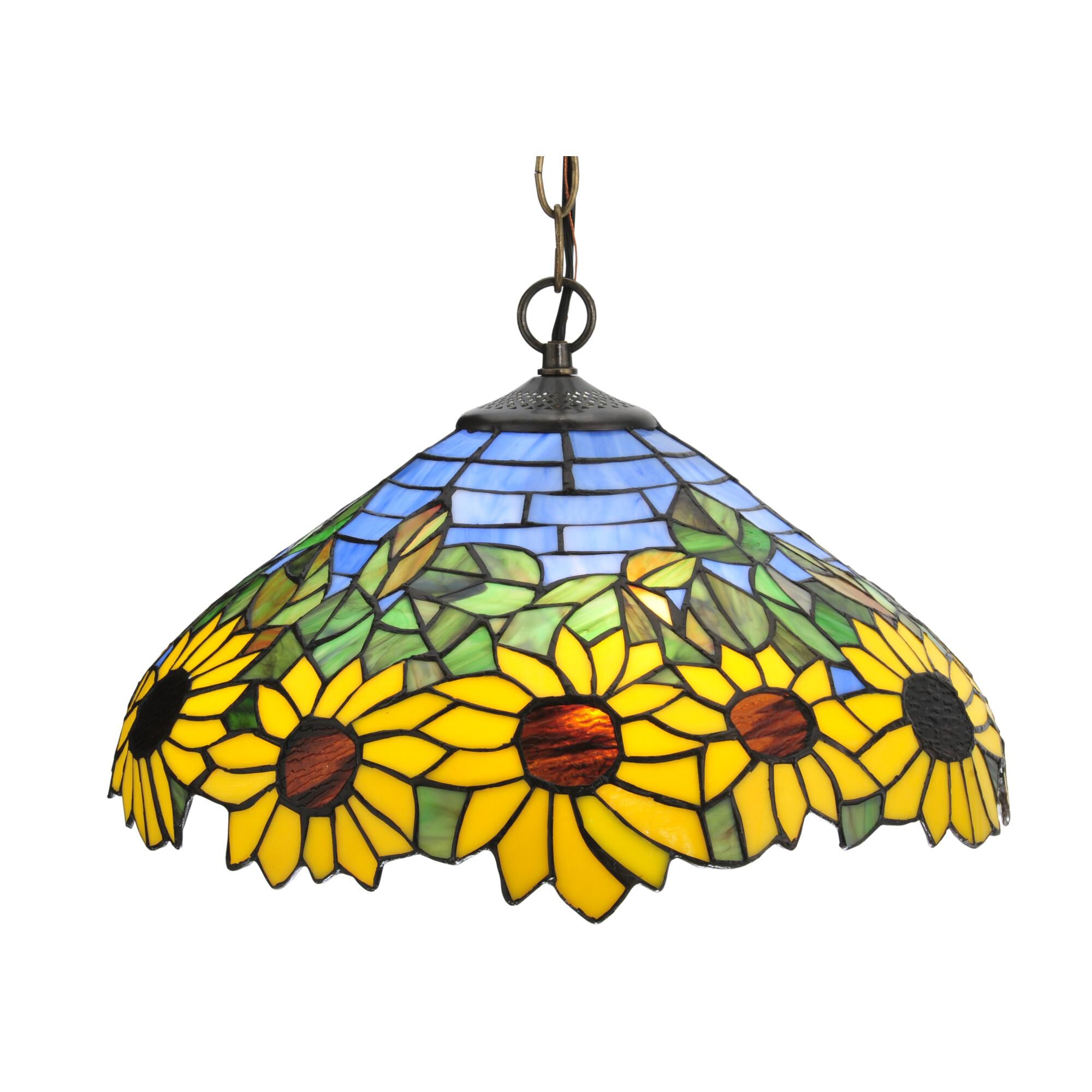 Wild Sunflower 16 Inch Large Pendant by Meyda Lighting - Clearance