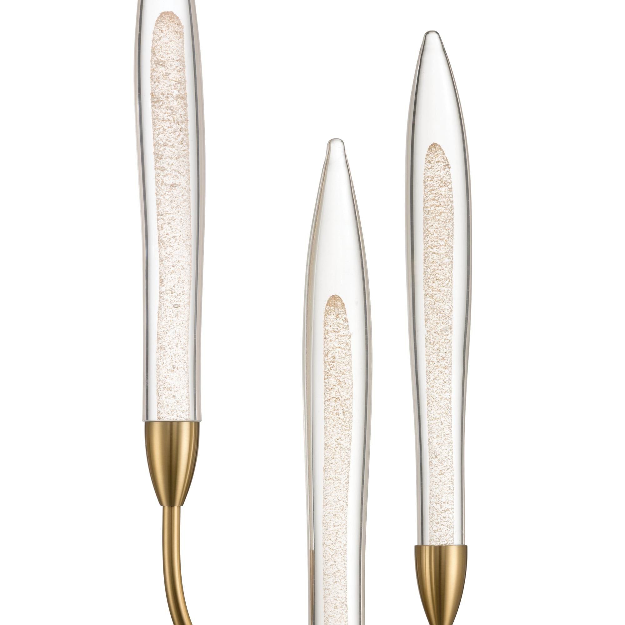 Shown in Brass finish and Gold Leaf HandPressed glass