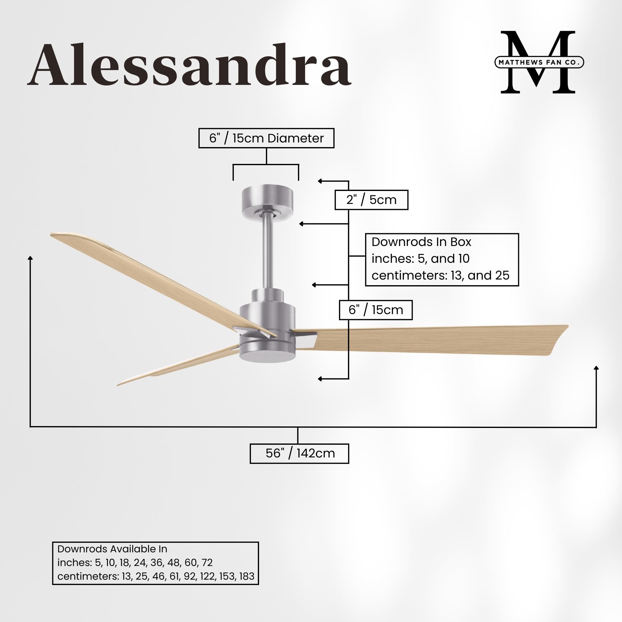 Alessandra 56 Inch Ceiling Fan by Matthews Fan Company